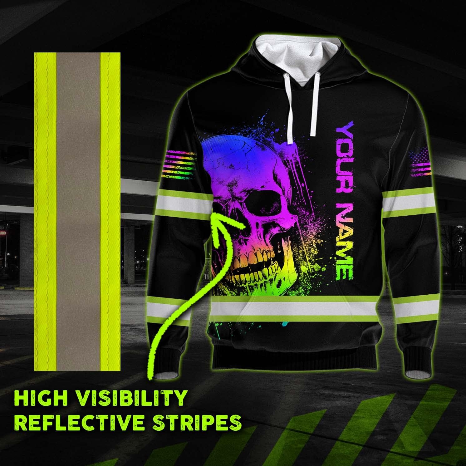 STYLE HIVIS Camisa de calavera de color de alta visibilidad para hombres y mujeres, camisas de seguridad, ropa de trabajo para corredor, trabajador,