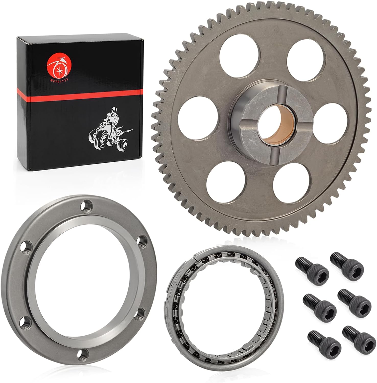 Kit de embrague de arranque Rodamiento de engranajes unidireccionales para Yamaha Grizzly 400 450 660 Kodiak 400 450 Rhino 450 660 Wolverine 450