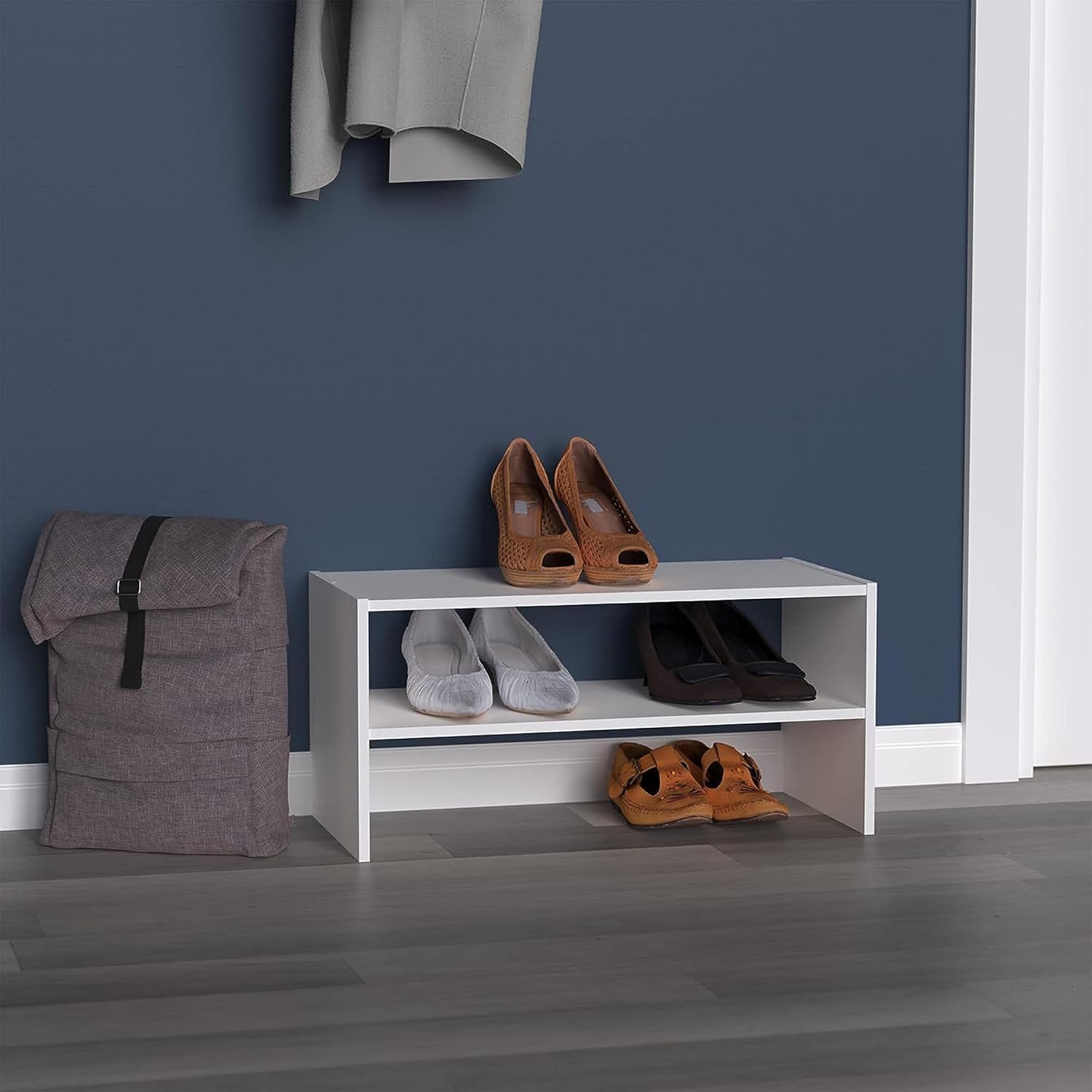 Organizador ClosetMaid horizontal, Laminado en madera, Blanco, 24 – pulgadas