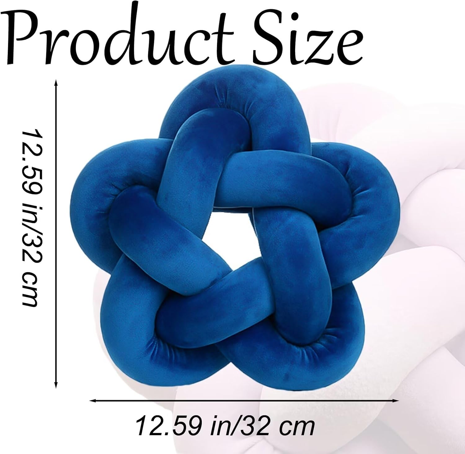 Almohada de felpa con nudo hecha a mano, almohada de estrella anudada suave para sofá, cojín lumbar, almohada de bola de relleno para el hogar,