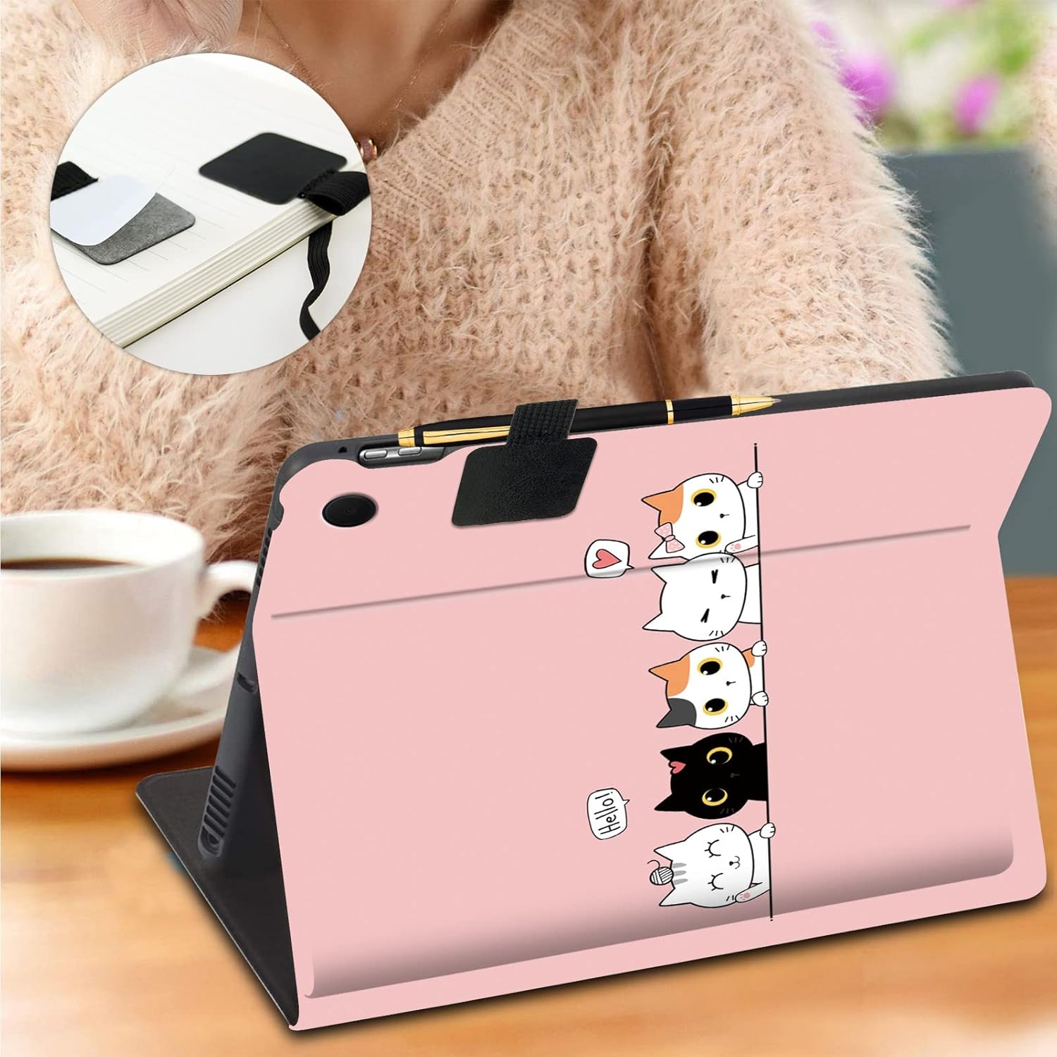 Funda para Kindle Fire HD 10 y Fire HD 10 Plus (11 generación, versión 2021) Rossy Slim ajustable de 10.1 pulgadas con soporte inteligente con