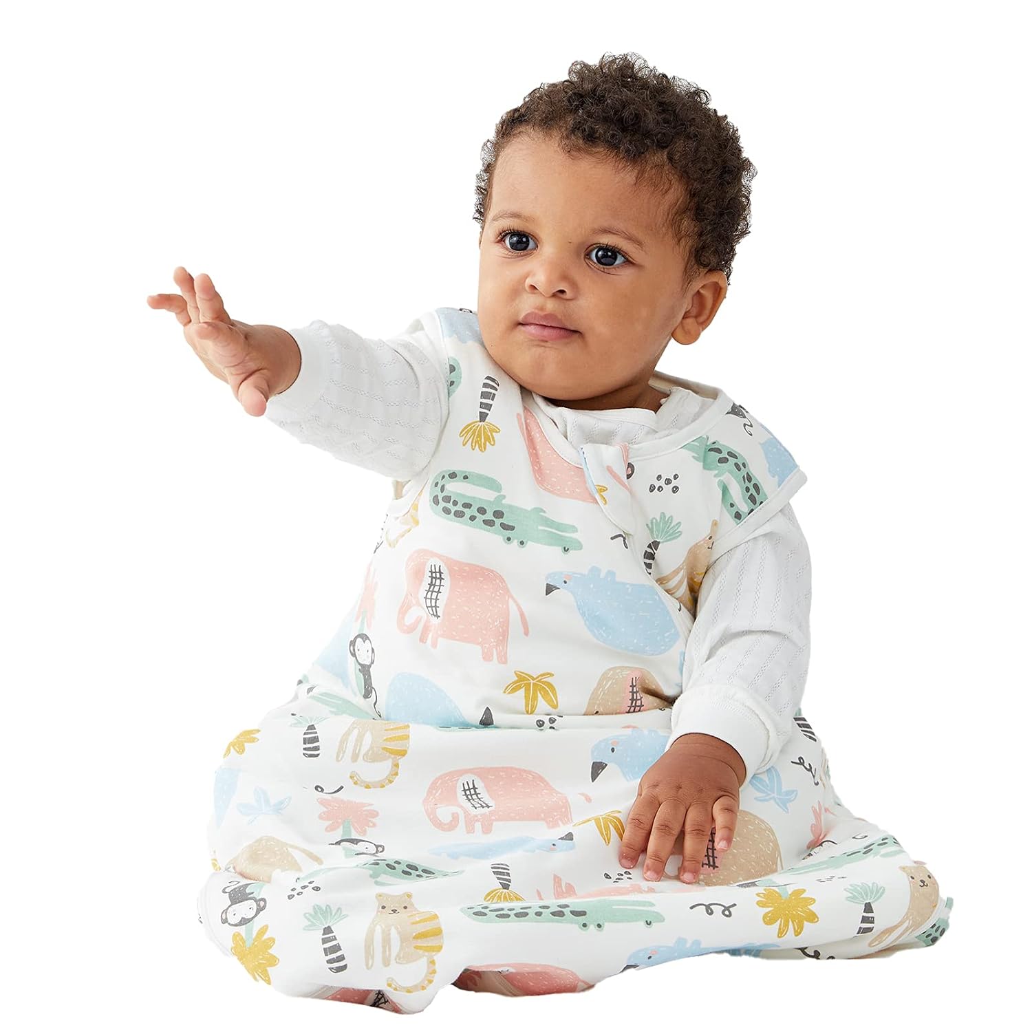 Duomiaomiao Saco de dormir para bebé de 0 a 9 meses, 100% algodón, 2.5 TOG, manta de invierno para bebé, cálido acolchado cómodo saco de dormir para