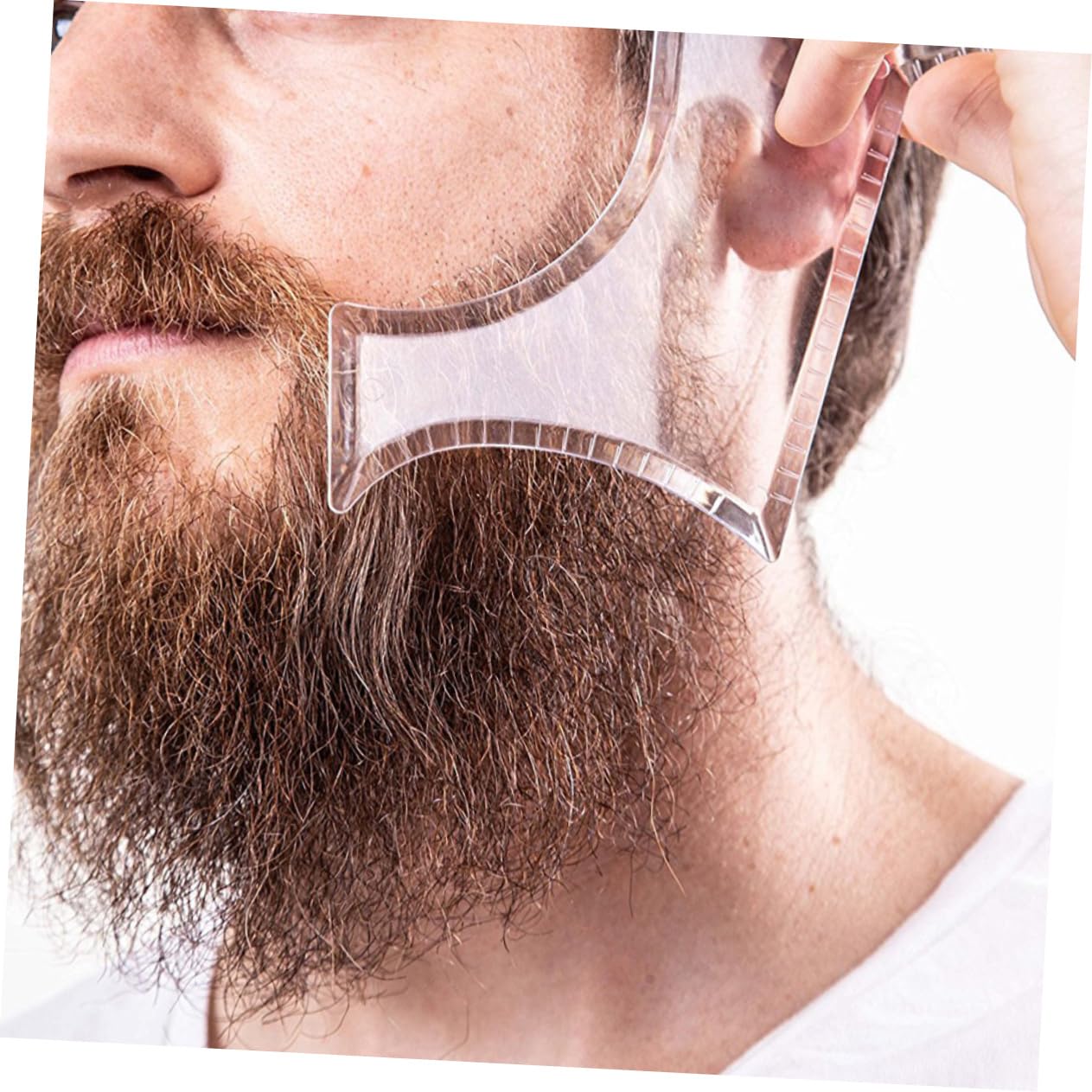 Beavorty 6 unids herramienta de peinado de barbero regla barba plantilla de peinado patillas peine para hombres hombres peine máquinas de afeitar