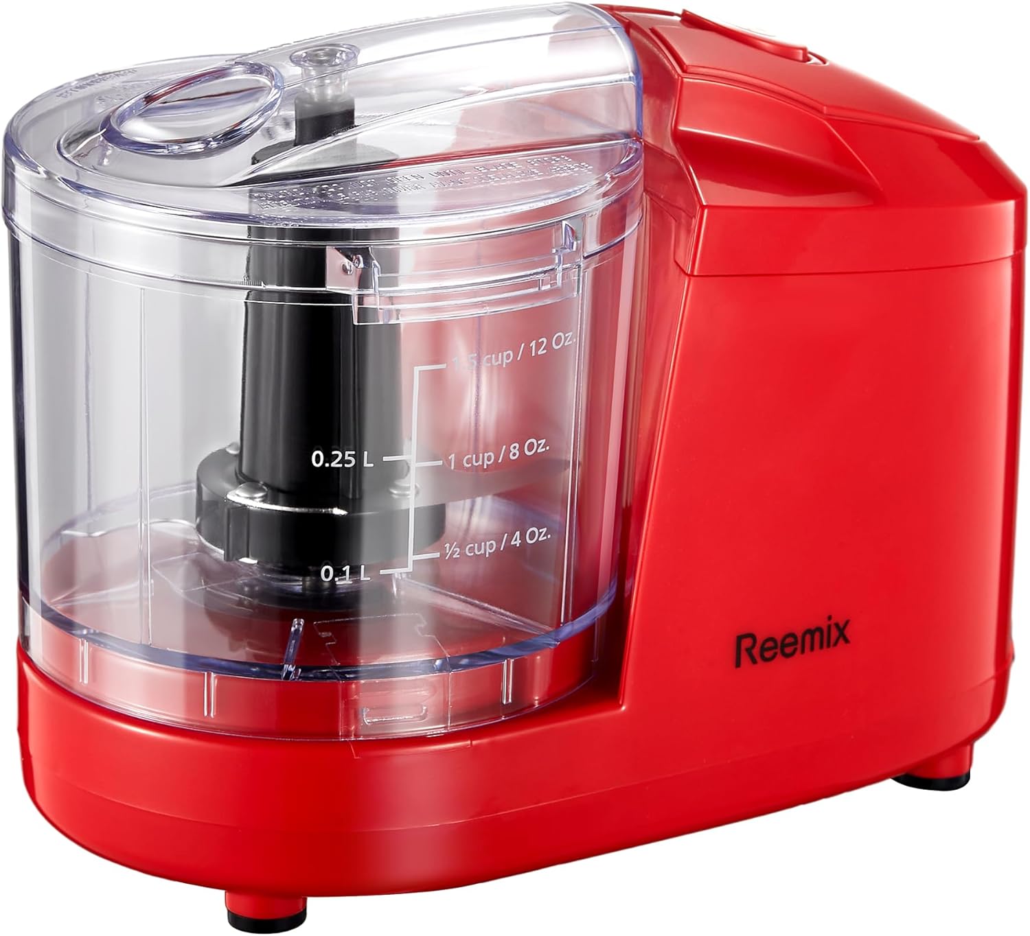 Reemix Picadora eléctrica de alimentos de un solo toque de 1.5 tazas, mini procesador de alimentos de 100 W, mezcla, pica, pica y mezcla verduras,