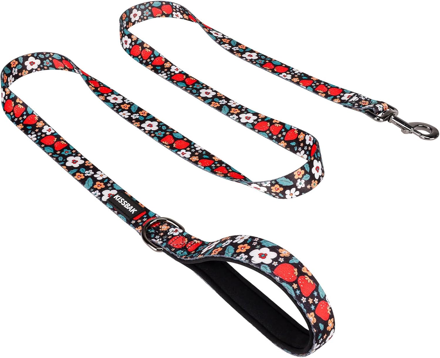 KISSBAK Correa para perros grandes, cómodas asas acolchadas, correa de entrenamiento de perros con girasol floral de primera calidad, correa para