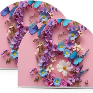 Napkin Holder 2 Pack, Mother’s Day Flowers and Butterflies Acrylic Napkin Holders for Tables, Upright Paper Napkin Holder Dispenser for Kitchen Napkin Holder 2 Pack, Mother’s Day Flowers and Butterflies Acrylic Napkin Holders for Tables, Upright Paper Napkin Holder Dispenser for Kitchen