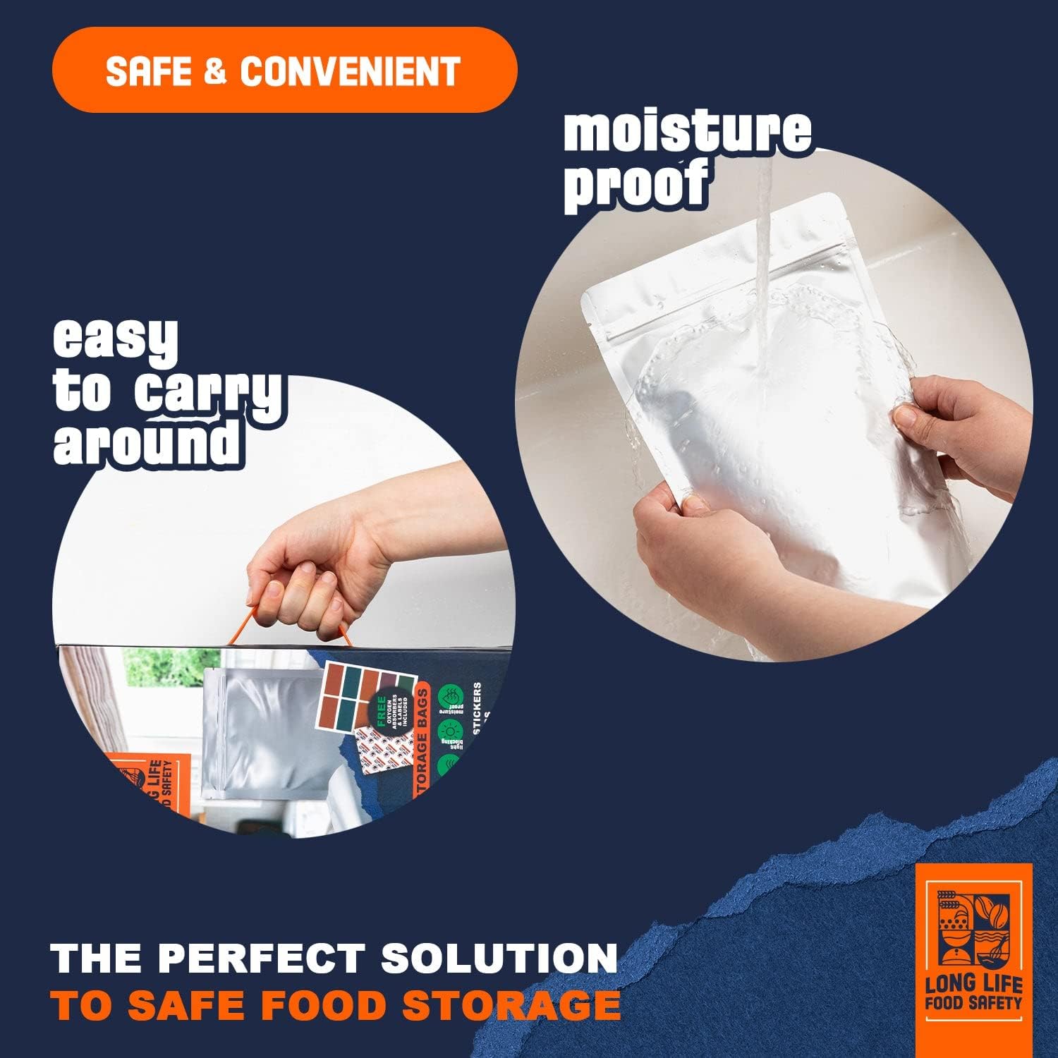 Absorbentes de oxígeno de 2500 cc para almacenamiento de alimentos (20 paquetes) y paquete de varios tamaños (120 bolsas) bolsas de Mylar para