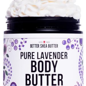 Better Shea Butter Mantequilla corporal batida LAVENDER – Mantequilla corporal batida para mujeres piel seca y piel delicada – Sin parabenos, sin Better Shea Butter Mantequilla corporal batida LAVENDER – Mantequilla corporal batida para mujeres piel seca y piel delicada – Sin parabenos, sin