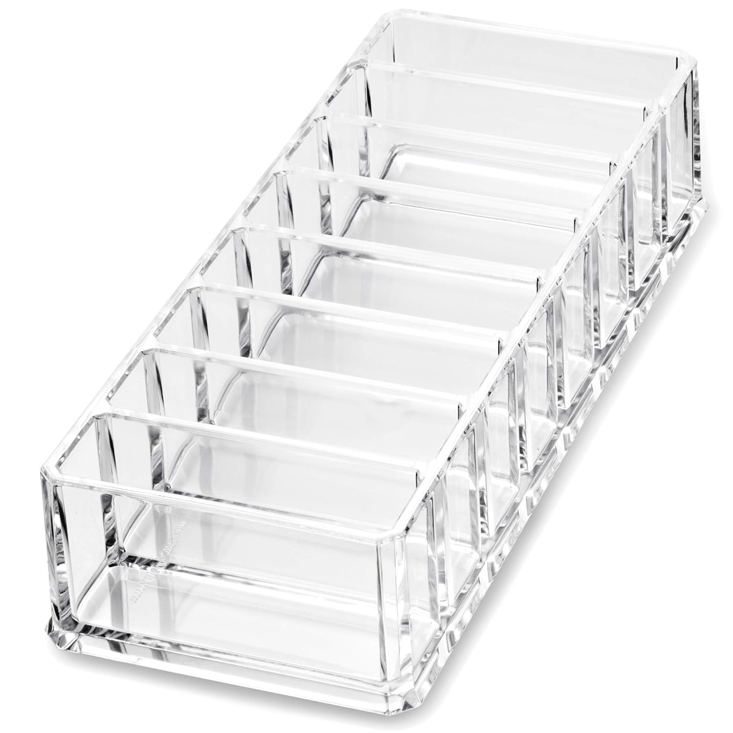 byAlegory – Organizador de maquillaje compacto de acrílico (bronceador, resaltador, polvo, colorete)  Almacenamiento de cosméticos para 8 espacios