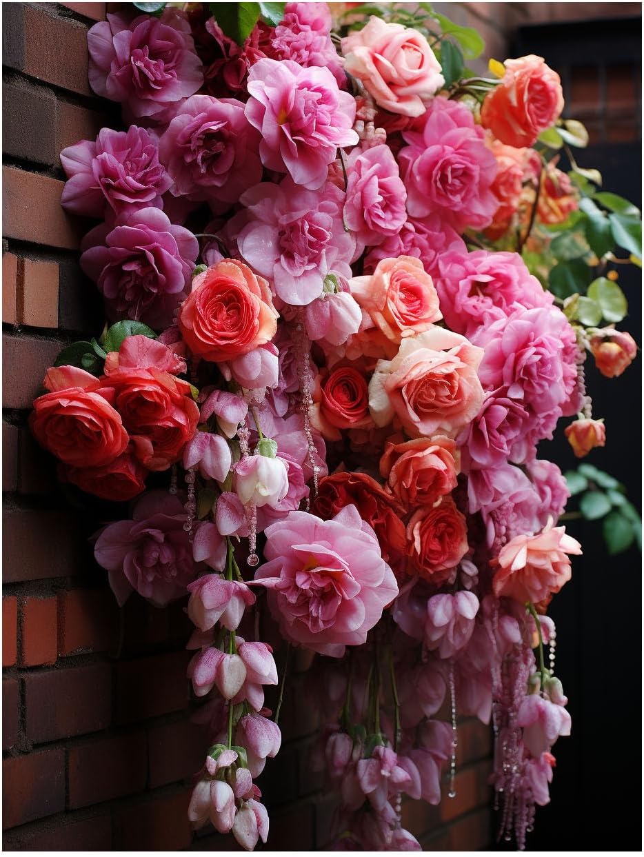 CAPITUNEISKINEPA Climbing Rose Flower Posters Gifts – Posters Aesthetic Large Poster 24″ x 36″
