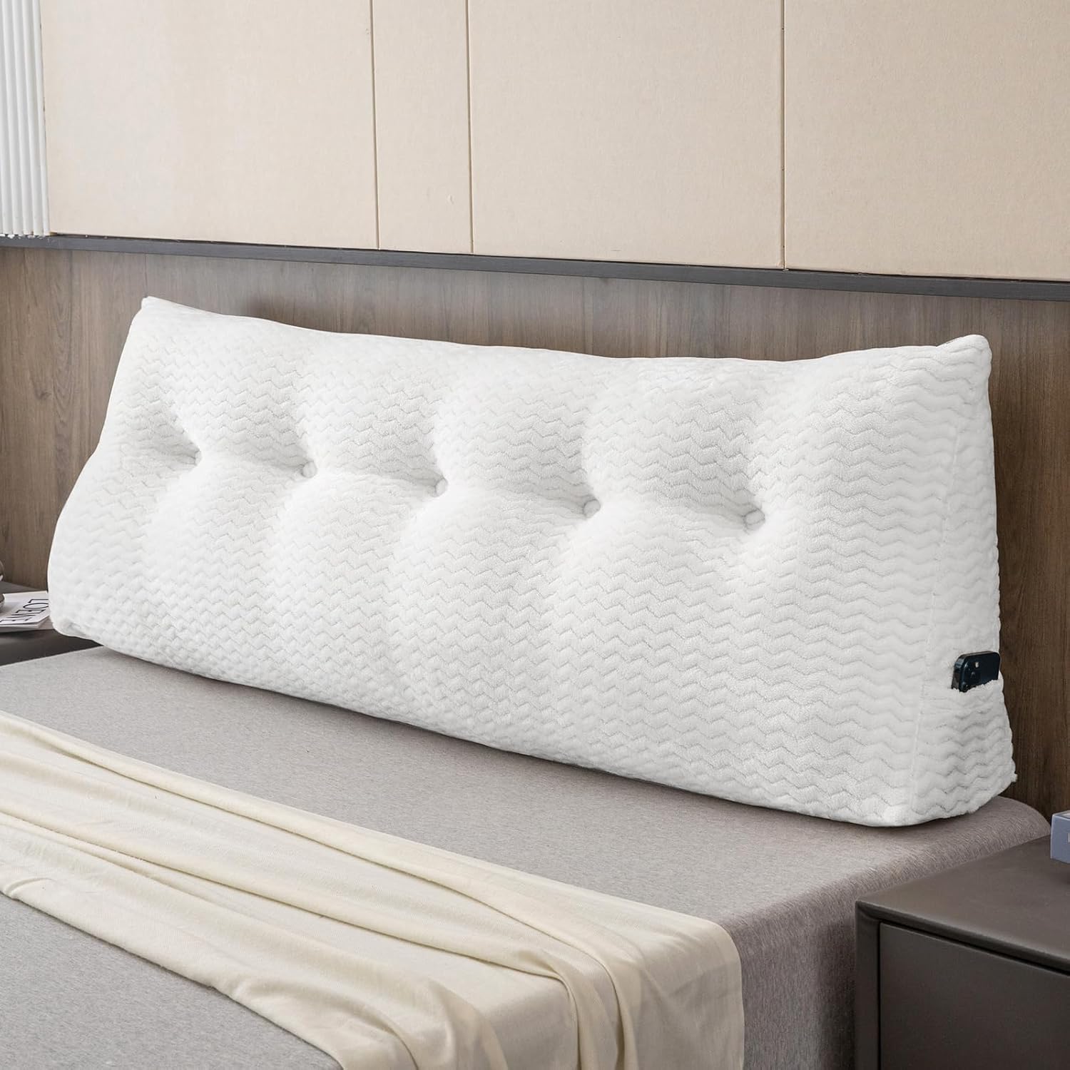 ZOEMO Cabecera triangular grande con respaldo de cuña y respaldo de posicionamiento, almohadas de lectura, almohadas de cuña para cama de día,