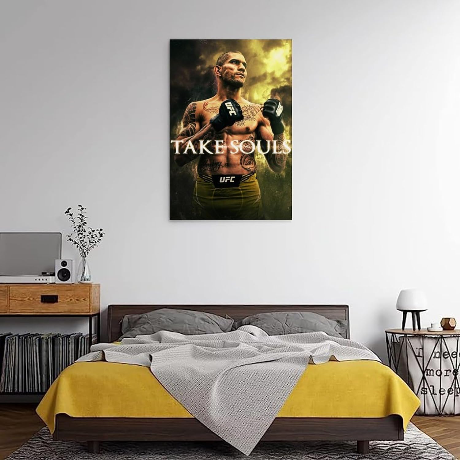 EsEntL Póster de Alex Pereira Fighting Star Art para regalo, pintura en lienzo, arte de pared, decoración moderna, 16 x 24 pulgadas (15.7 x 23.6 in)