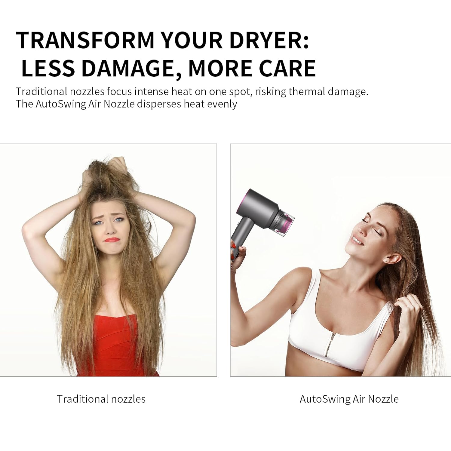 AutoSwing – Accesorio de boquilla de aire compatible con los modelos de secador de pelo supersónico Dyson HD01, HD02, HD03, HD04, HD07, HD08, solo