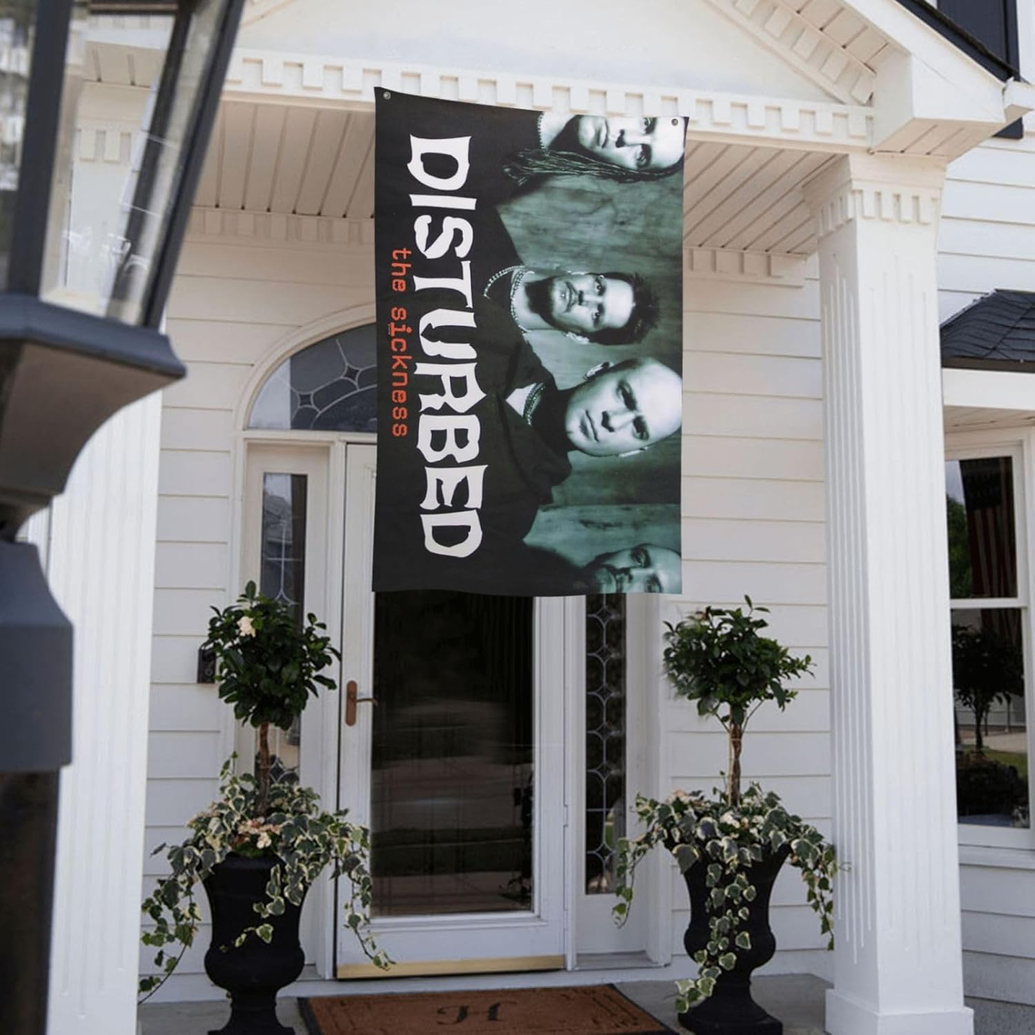 Disturbeds – Bandera de jardín con gráficos de moda, para decoración de interiores y exteriores, para fiestas en casa, 3 x 5 pies