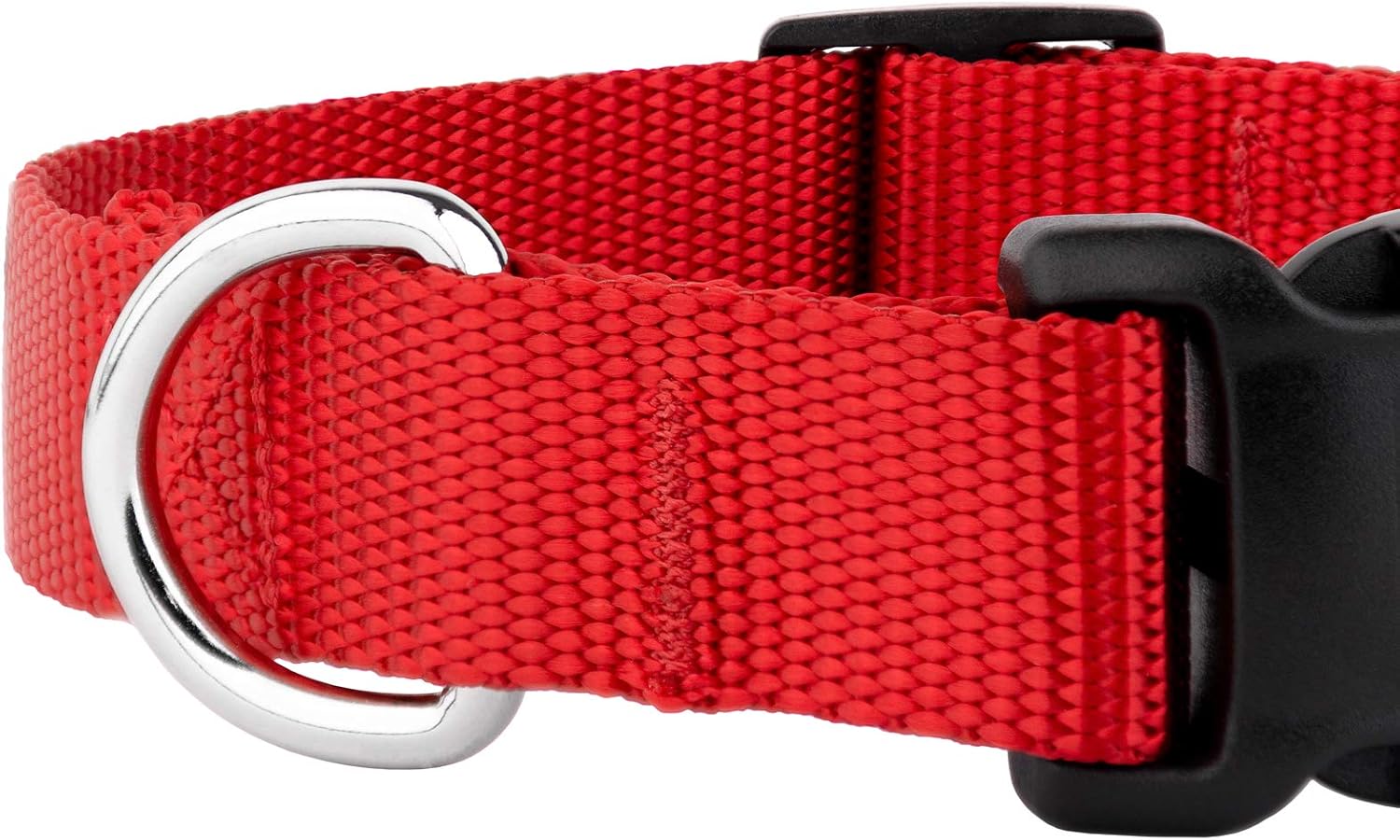 Country Brook Design  Collar de nailon de lujo para perro con vibrante selección de 25 colores, Bright Red