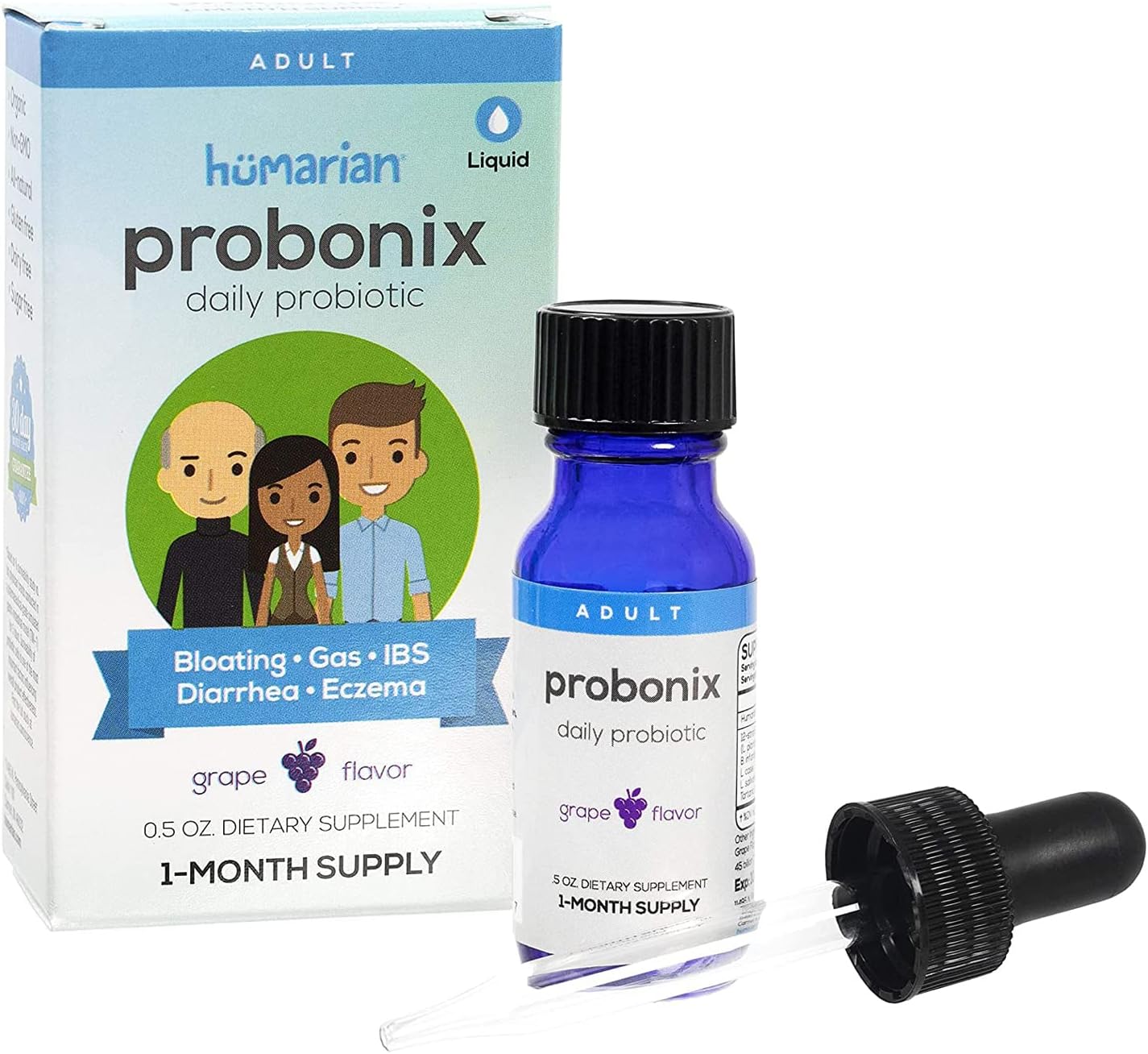 probonix # 1líquido Probiotico gotasIdeal para la hinchazón, Gas, estreñimiento, el SII, Colitis ulcerosa, diverticulitis, Lactosa Intolerancia,