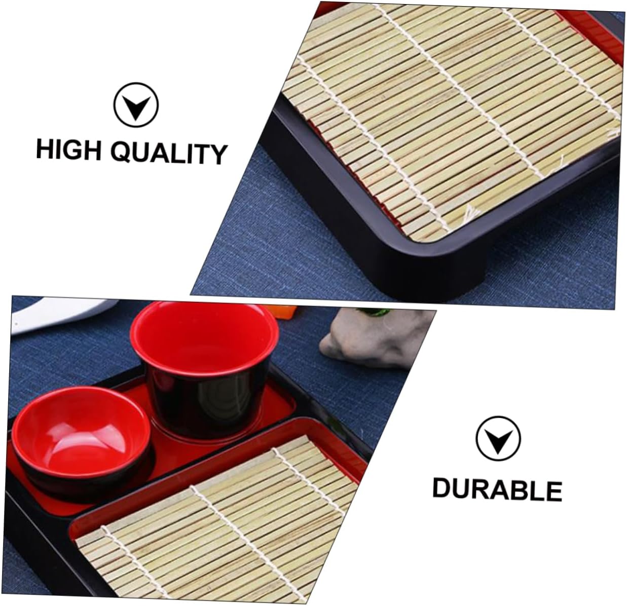 NOLITOY 3 juegos de platos de fideos fríos japoneses plato de sushi plato de sushi plato de aperitivo platos de pan de madera bandeja de fruta de