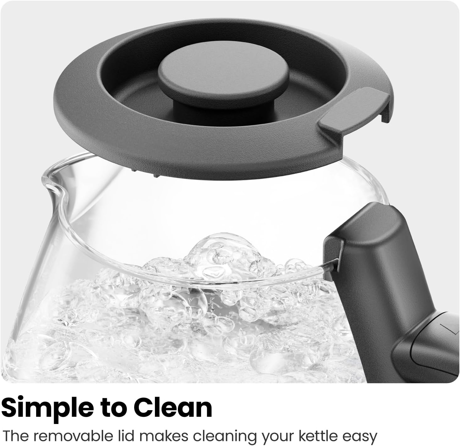 Chefman Hervidor eléctrico con infusor de té, 1 litro, 1500 W, tapa extraíble para una fácil limpieza, protección contra hervido y seco, filtro de