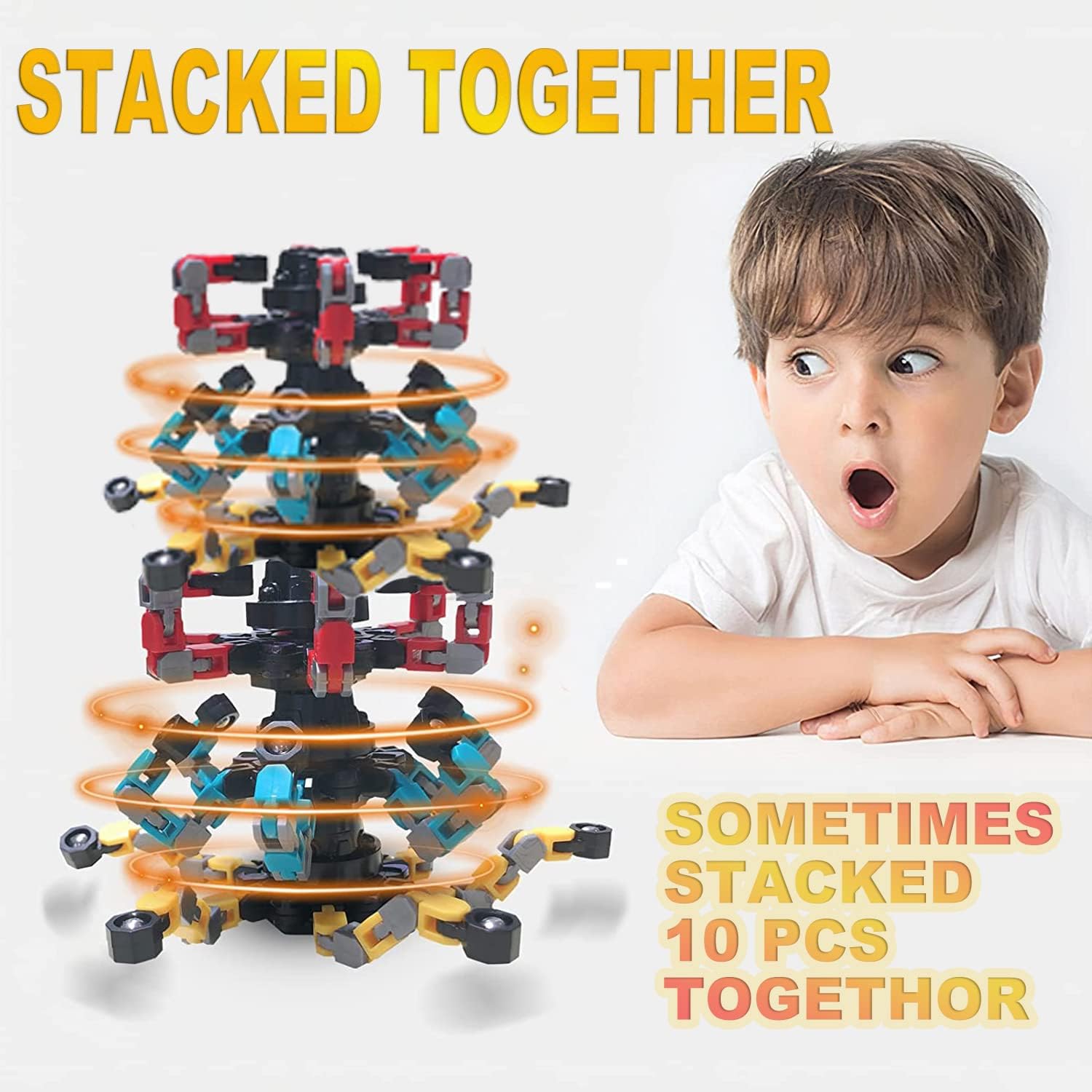 Paquete de 16 juguetes de giroscopio con punta de los dedos, juguetes sensoriales divertidos para la ansiedad, spinners de mano, giroscopio, para