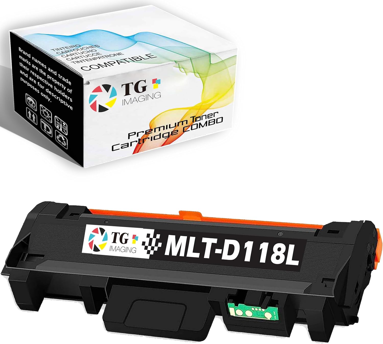 TG Imaging Paquete de 1 cartucho de tóner de repuesto compatible con Samsung MLT-D118L MLTD118L, funciona en impresoras Xpress M3015DW y Xpress