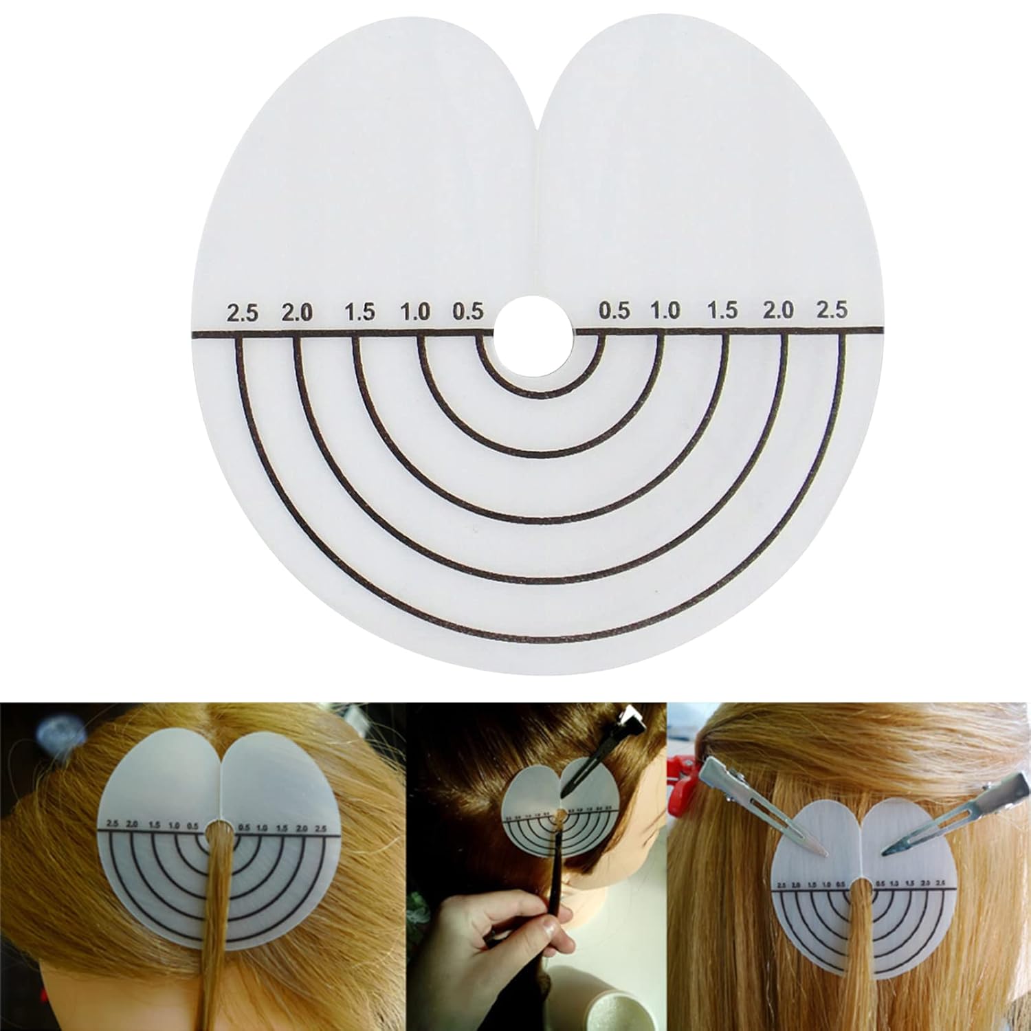 25 piezas de plantilla espaciadora redonda de un solo agujero, protectores de protección contra el calor para extensiones de cabello, protectores de
