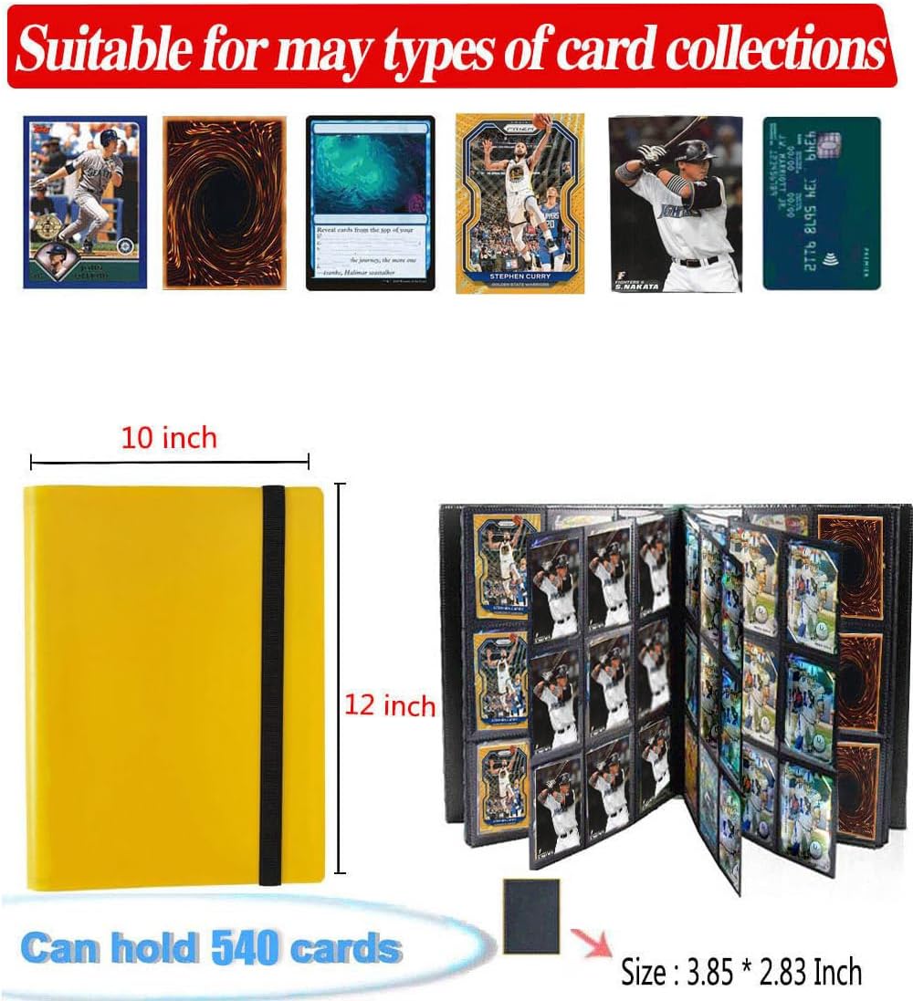 Carpeta de 9 bolsillos compatible con tarjetas de Pokémon, álbum de tarjetas de colección con mangas, tarjetas de intercambio de protección, 30