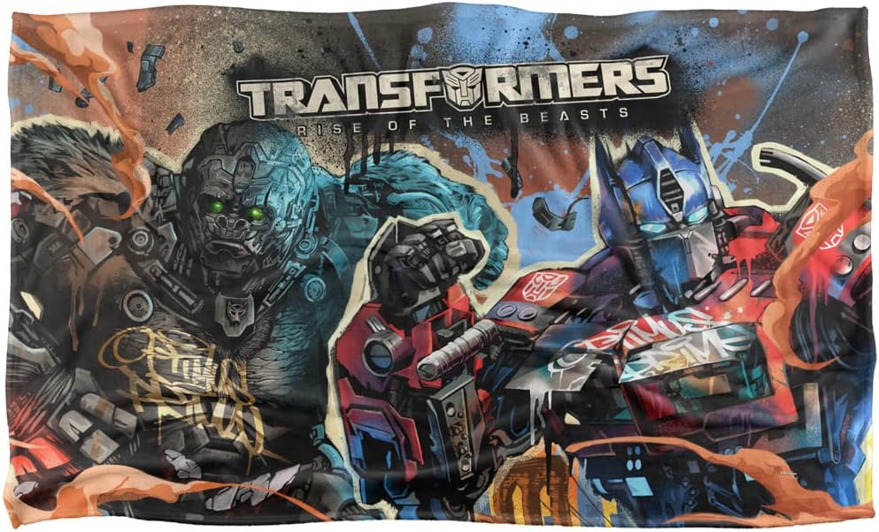 Transformers Rise of The Beasts – Manta de 36 x 58 pulgadas Optimus Prime Primal Mural Silky Touch Super Soft