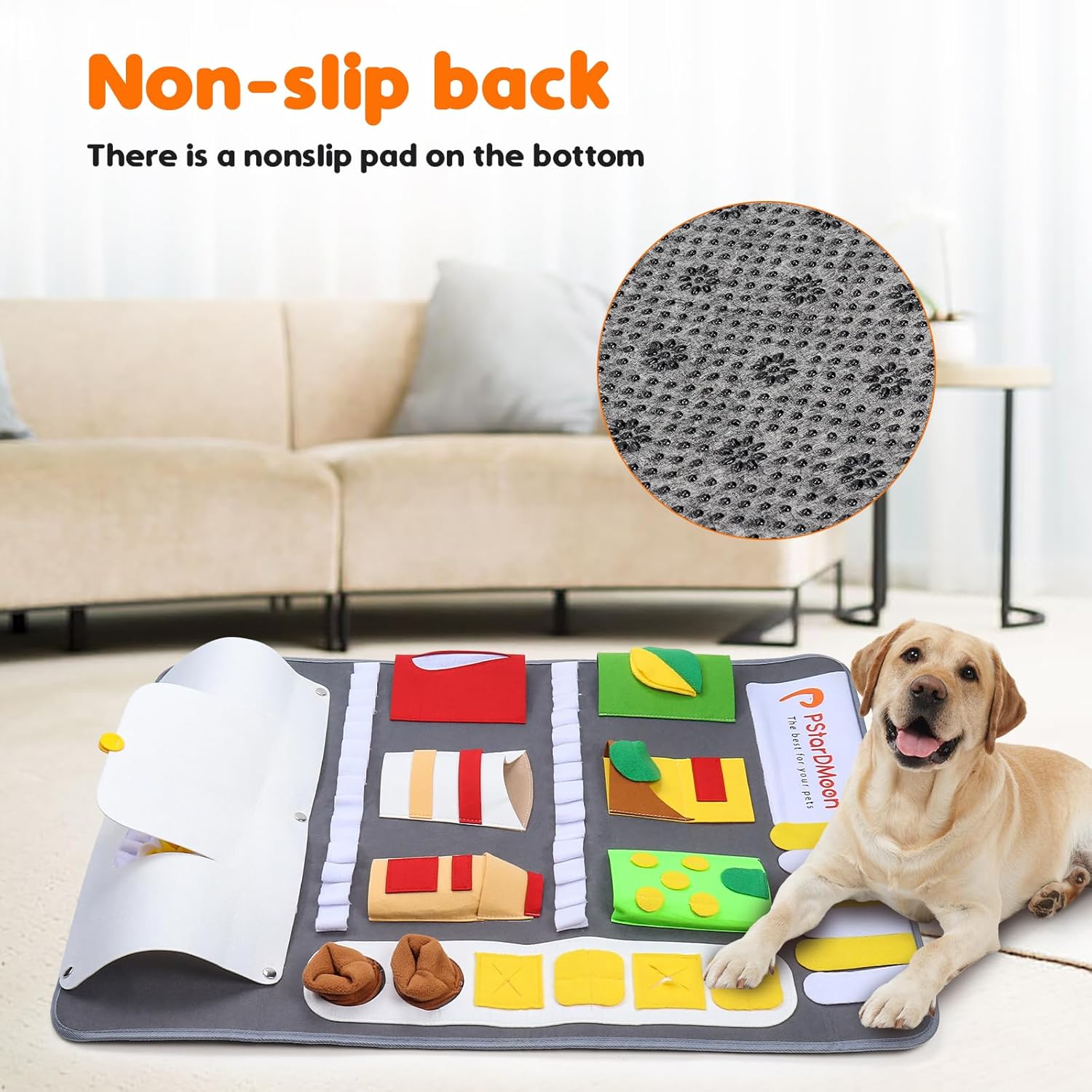 Tapete de olfateo para perros, lavable a máquina, forro polar para entrenamiento de olores y alimentación lenta con alivio del estrés, fomenta las