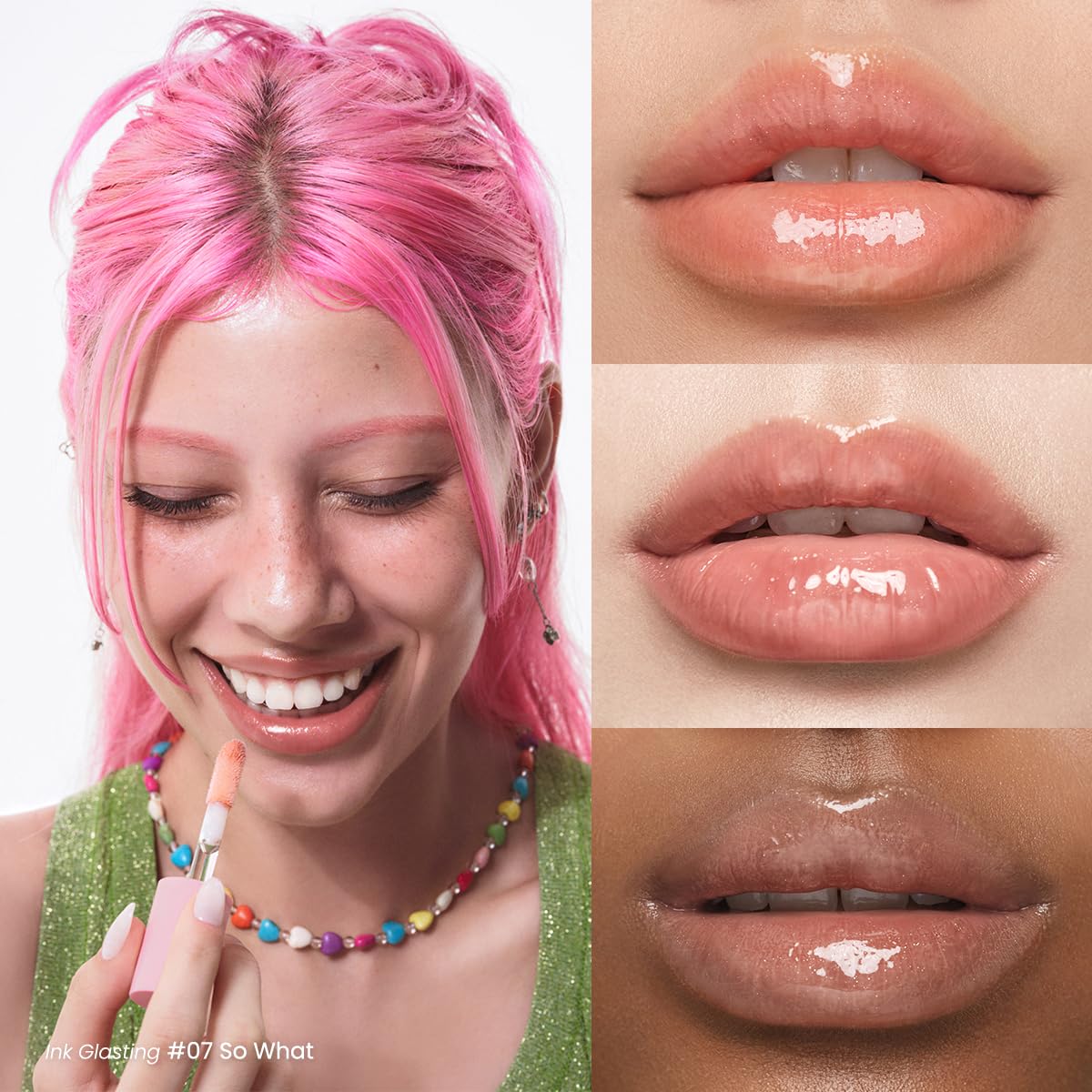 Peripera Ink Glasting Lip Gloss  Antiadherente, alto brillo, varita 4XL para una fácil aplicación, labios cómodos, regordetes, de aspecto más