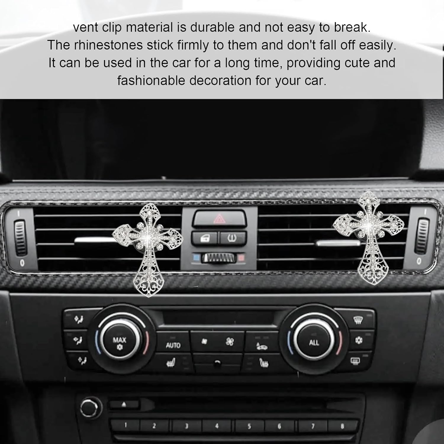 RBOKO 2 clips de ventilación de aire para automóvil, clips de ventilación de aire acondicionado para automóvil, accesorios de decoración del