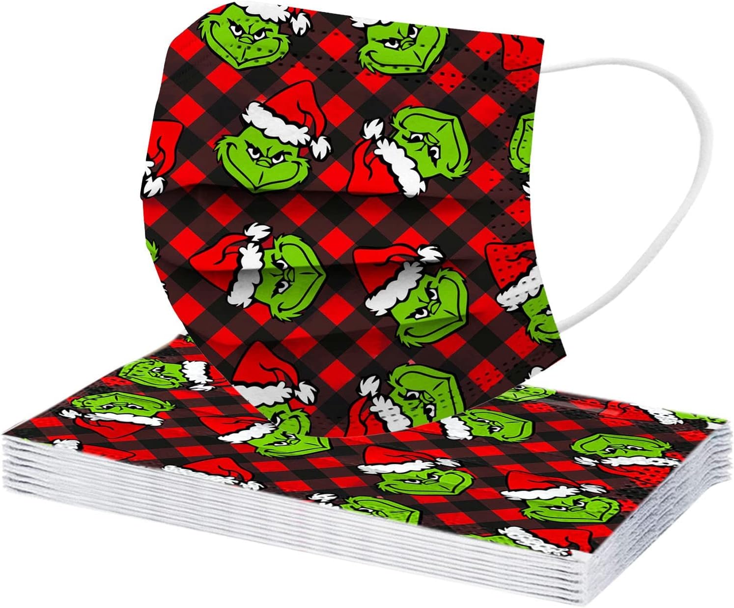 50 mascarillas desechables de Halloween para adultos, con 3 capas y diseños temáticos de Halloween, transpirables para adultos