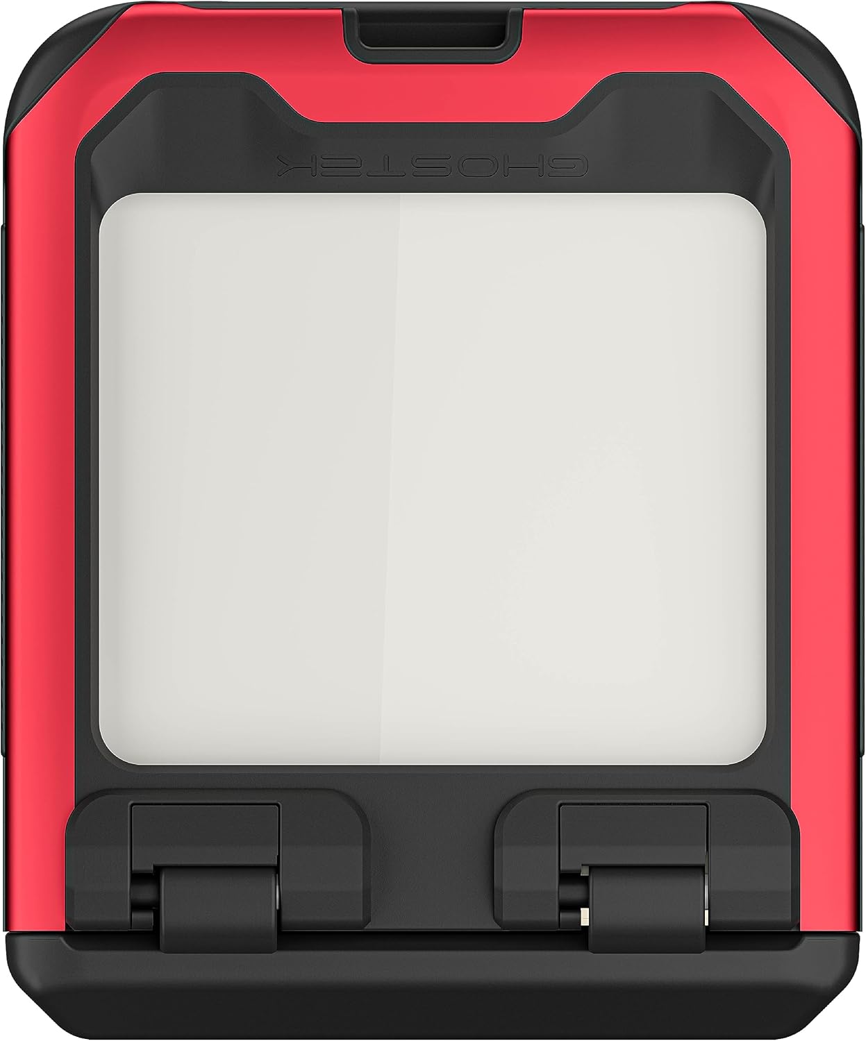 Ghostek ATOMIC – Funda delgada para Samsung Galaxy Z Flip 5 transparente con parachoques de metal de aluminio rojo, de alta calidad, resistente,