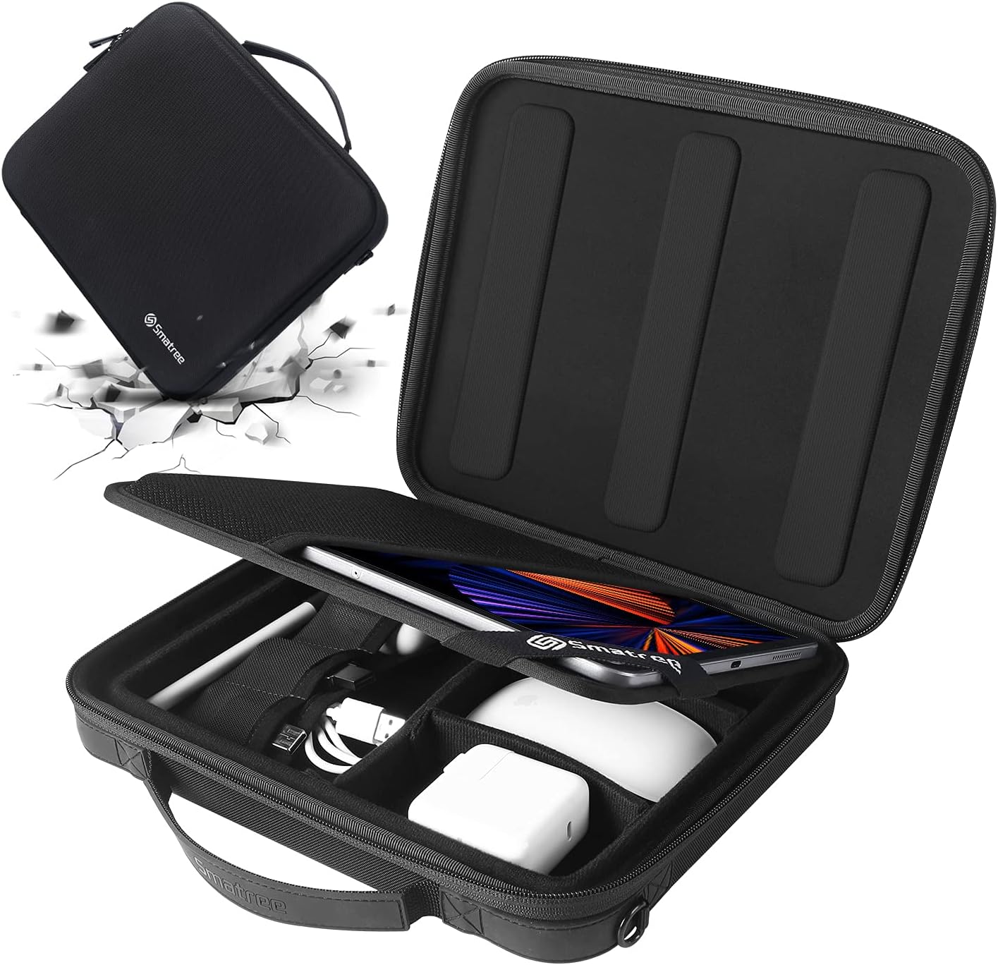 Smatree Funda rígida para iPad de 10 a 11 pulgadas para iPad Pro 2022 de 11 pulgadas, iPad Air 2022 de 10.9 pulgadas, bolsa de hombro para tableta y