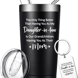 Fufandi Regalos para nuera Regalos para nuera de suegra, regalos de Navidad para el día de la madre para nuera Vaso para nuera, ideas de regalo Fufandi Regalos para nuera Regalos para nuera de suegra, regalos de Navidad para el día de la madre para nuera Vaso para nuera, ideas de regalo