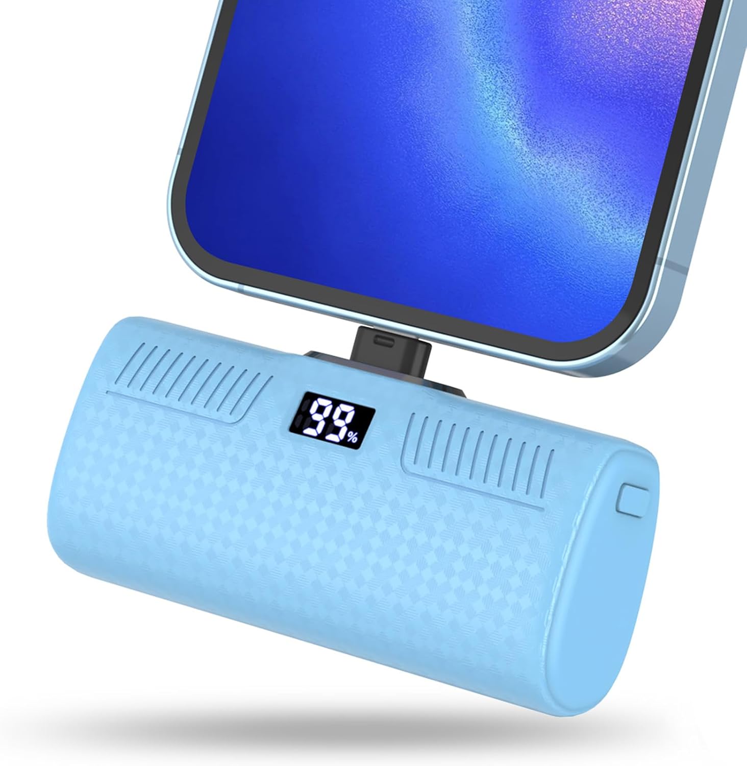 GIN FOXI Cargador portátil con certificación MFI para iPhone, potente 22 W PD de carga rápida, pantalla digital inteligente mejorada de 5000 mAh
