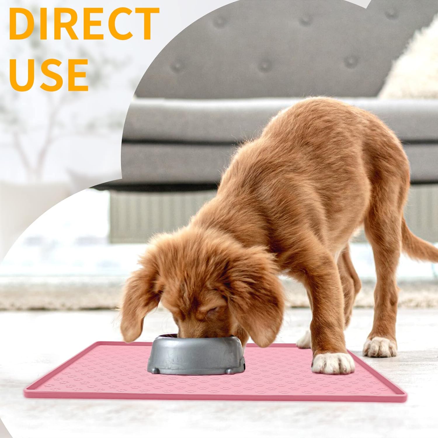 Mantel individual para mascotas para perros y gatos, tapete para evitar el desbordamiento de alimentos y agua, adecuado para mascotas pequeñas,