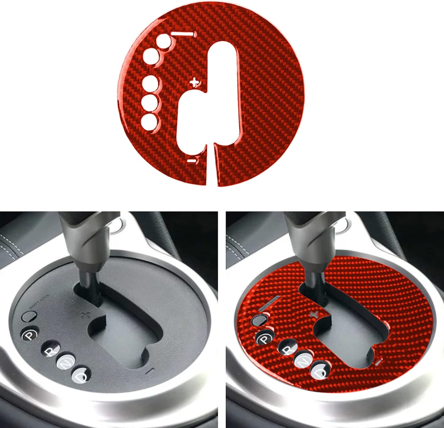 Adhesivo para panel de palanca de cambios de consola central de automóvil, decoración de fibra de carbono suave real, interior de automóvil