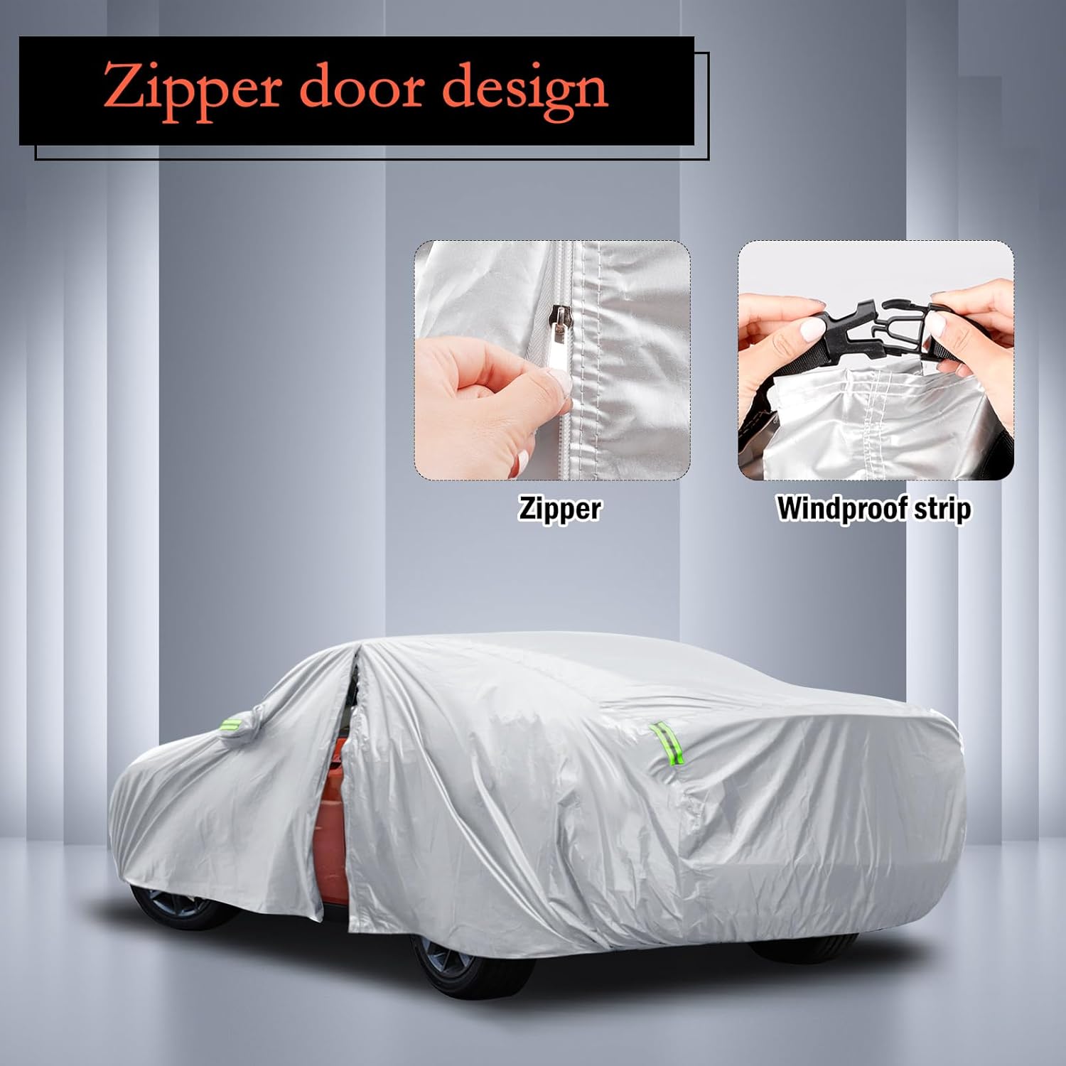 Funda de coche personalizada para Dodge Challenger 2008-2023, impermeable para todo tipo de clima, cubierta exterior completa, protector de lluvia,