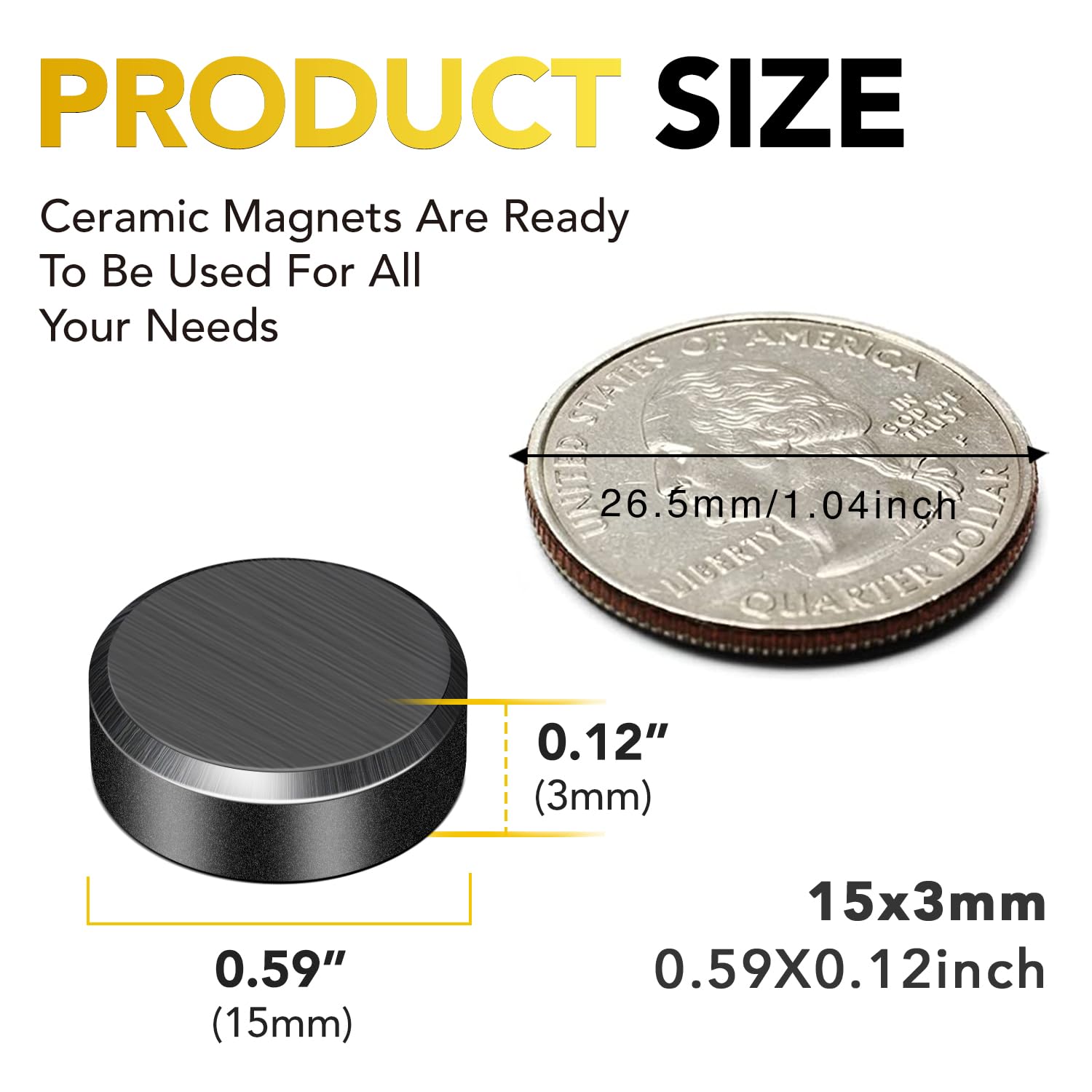 DIYMAG 140 imanes pequeños de cerámica para manualidades, imanes de disco redondos con respaldo adhesivo, imanes fuertes para refrigerador,