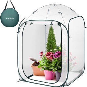 VIVOSUN Invernadero portátil de 39 x 39 x 63 pulgadas, con cubierta de PVC y base desmontable, desplegable y plegable instantáneo, mini invernadero VIVOSUN Invernadero portátil de 39 x 39 x 63 pulgadas, con cubierta de PVC y base desmontable, desplegable y plegable instantáneo, mini invernadero