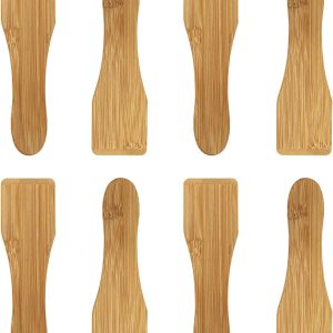 Espátulas de raclette raspadores de bambú natural, 8 piezas Espátulas de raclette raspadores de bambú natural, 8 piezas