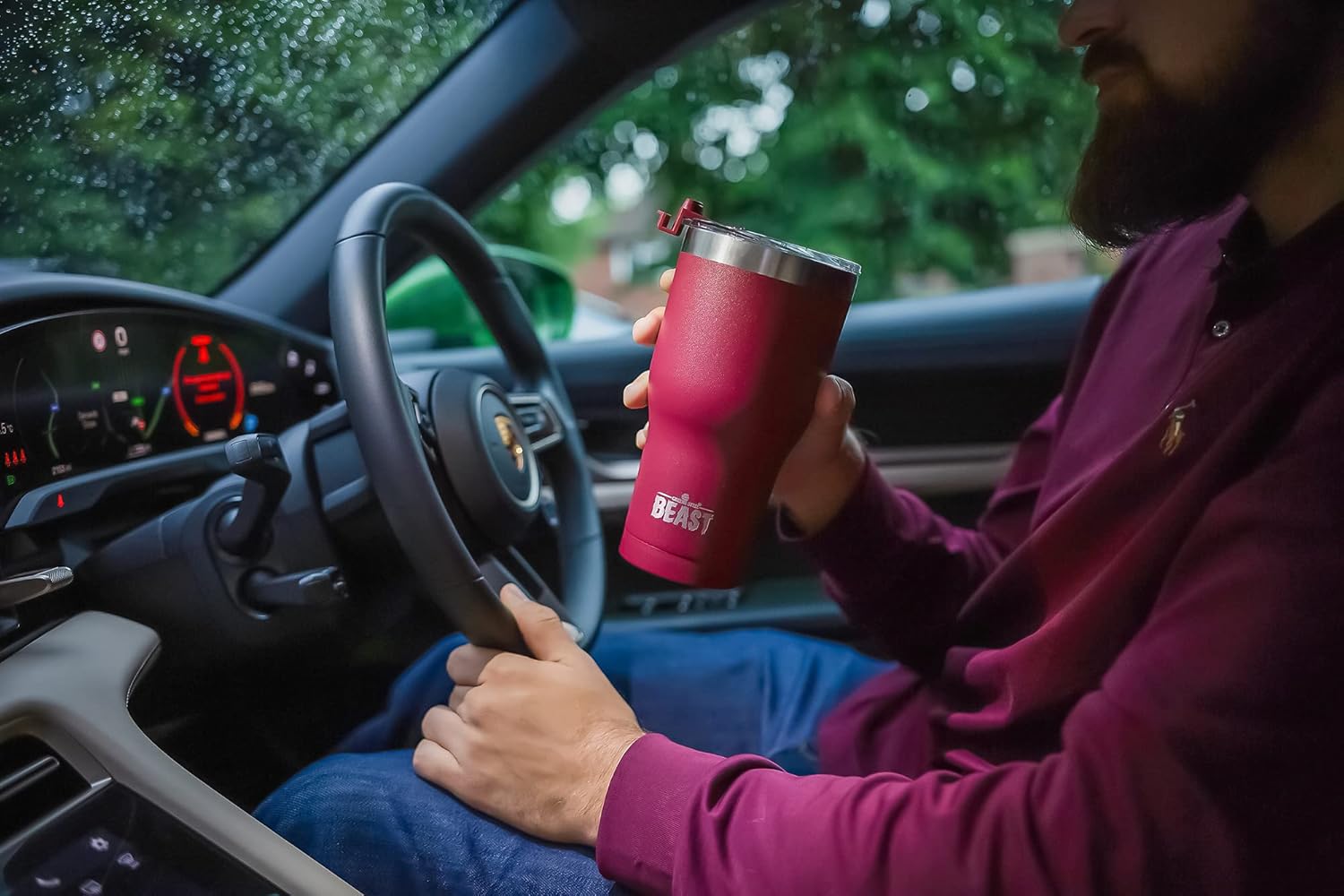 Greens Beast – Vaso de acero inoxidable con aislamiento al vacío para café, taza de hielo, doble pared, frasco de viaje