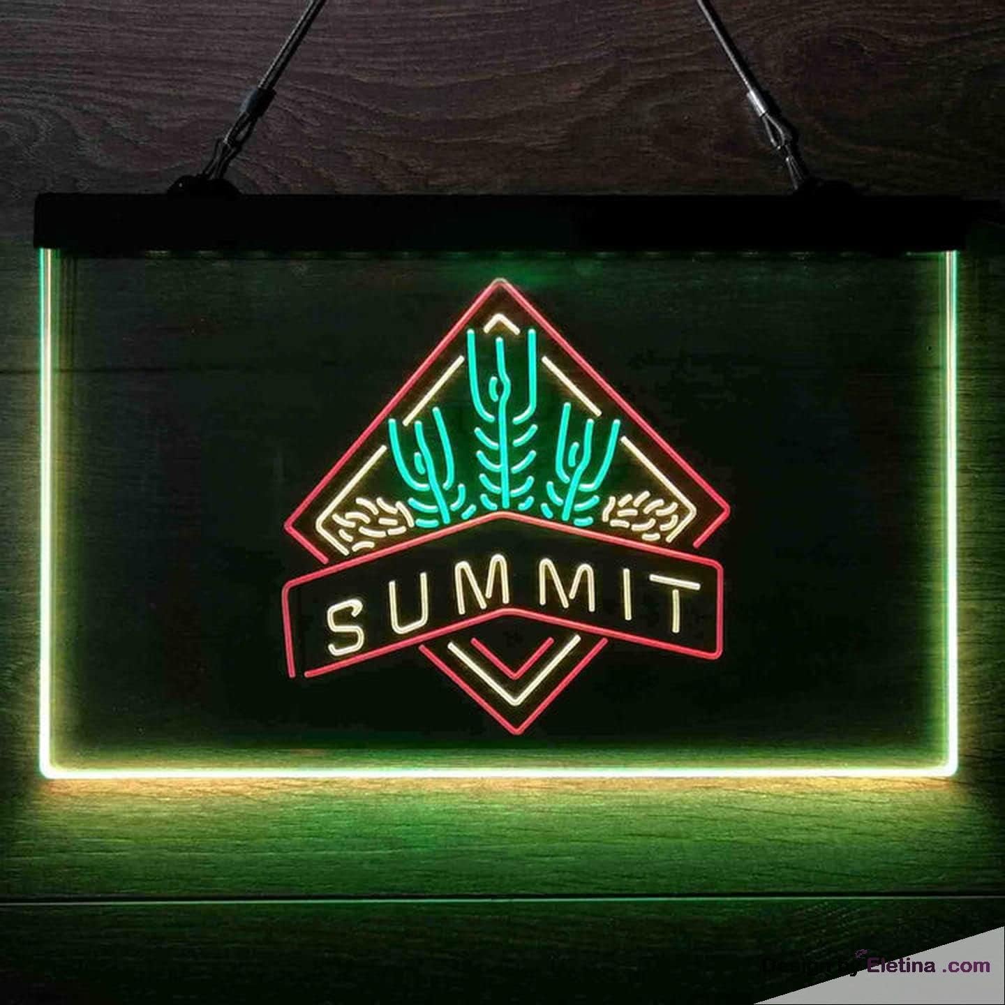 Barra de luz de neón signo cumbre brewing lámpara LED de 3 colores neón como signos para decoración de pared