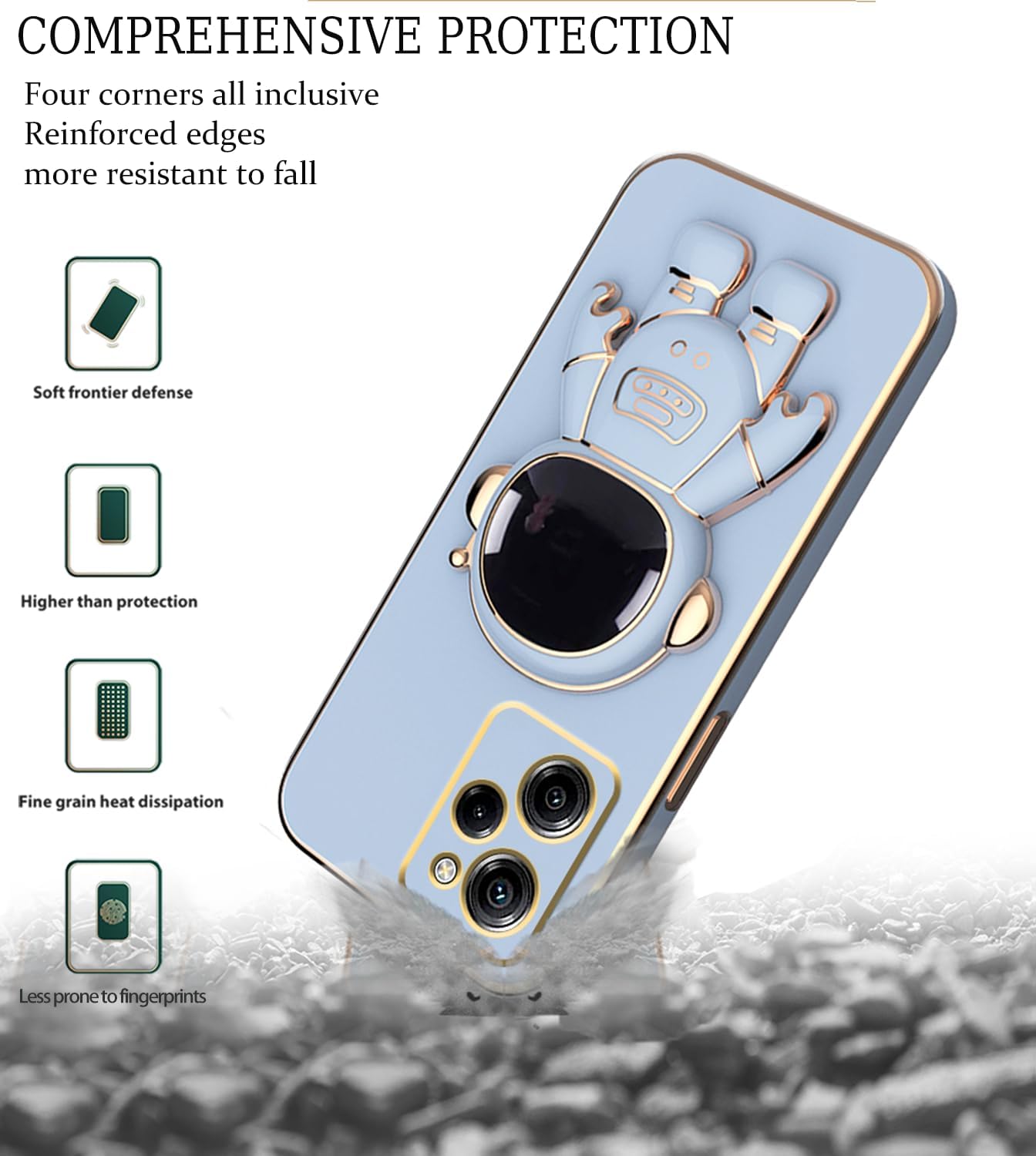 Funda de silicona para Poco X5 Pro 5G con lindo soporte de astronauta, a prueba de golpes, Xiaomi Poco X5 Pro 5G, bonita funda para mujer con diseño