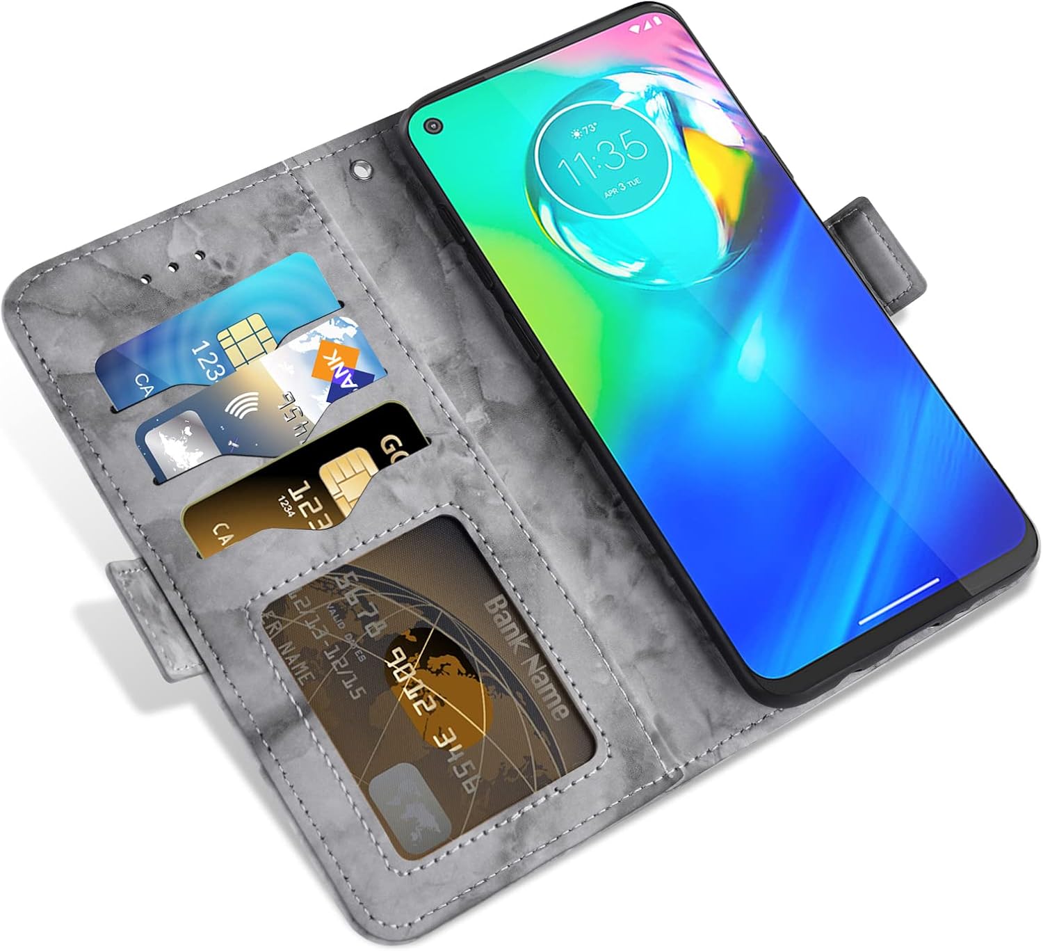 Asuwish Funda compatible con Moto G Power 2020 y protector de pantalla de vidrio templado, accesorio para celda, ranura para tarjetero, función