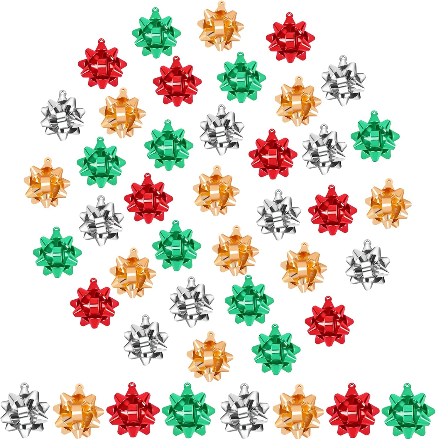 JOICEE 24 dijes de Navidad para hacer joyas, cinta metálica de Navidad, lazos de regalo para pulseras, collares, aretes, suministros de manualidades
