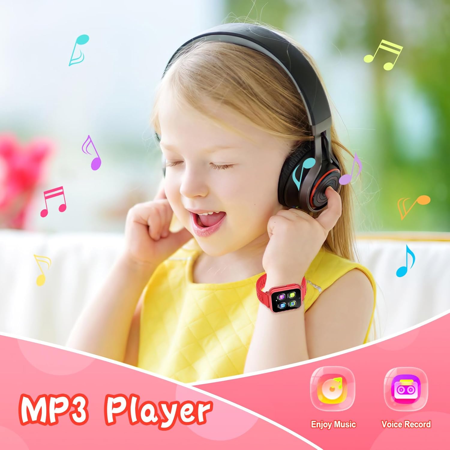 Reloj inteligente para niños, regalo para niñas de 5 a 12 años, 24 juegos de rompecabezas, pantalla táctil HD, relojes para niños con cámara MP3,