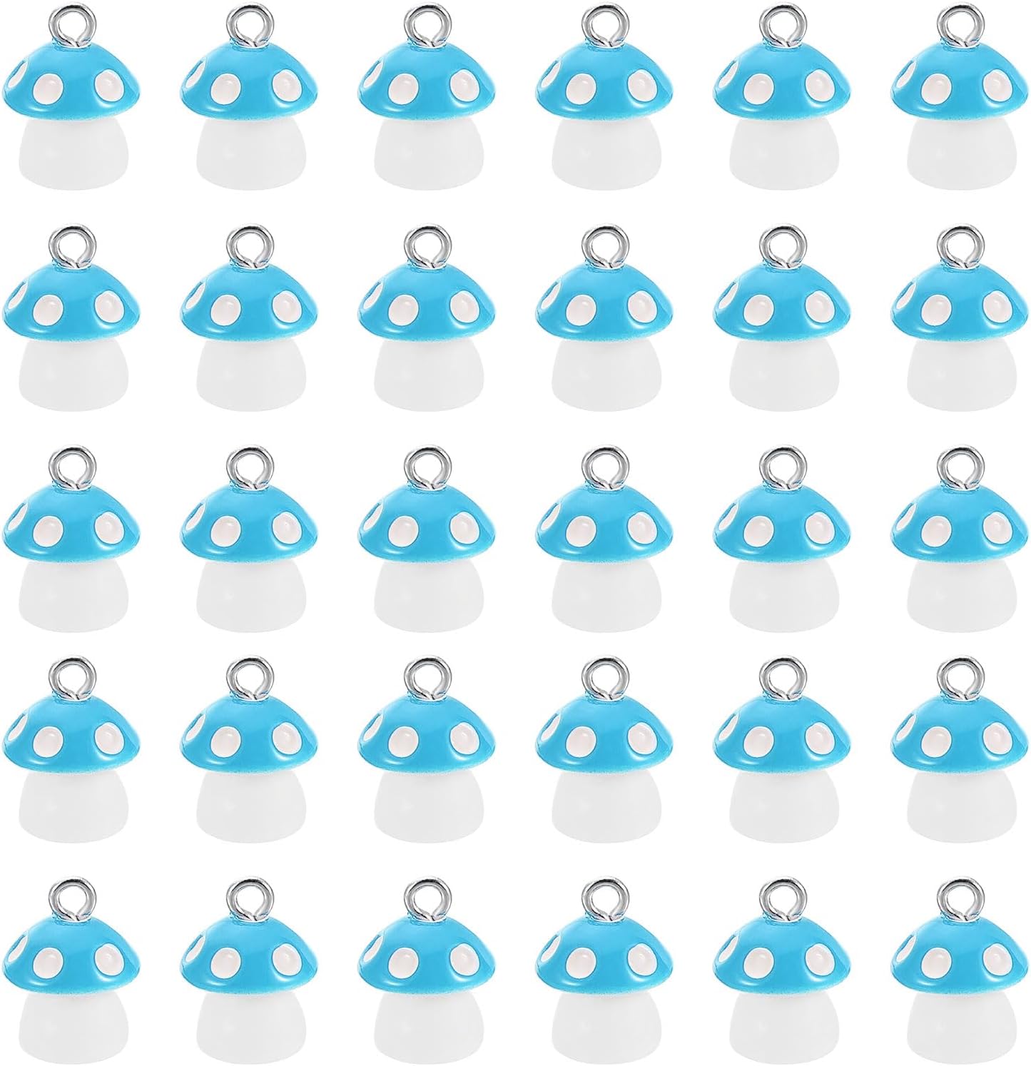 PATIKIL Dije de hongo, 30 piezas de mini dije de hongo, resina a granel, hermoso diseñador lindo para hacer joyas, pulseras, aretes, collares,