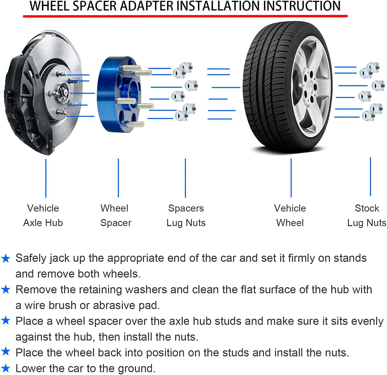4 espaciadores de rueda forjados ATV UTV de 1 pulgada con 10 pernos de 1.25, 4 x 110, orificio de cubo de 2.913 in, compatible con Honda, Suzuki,