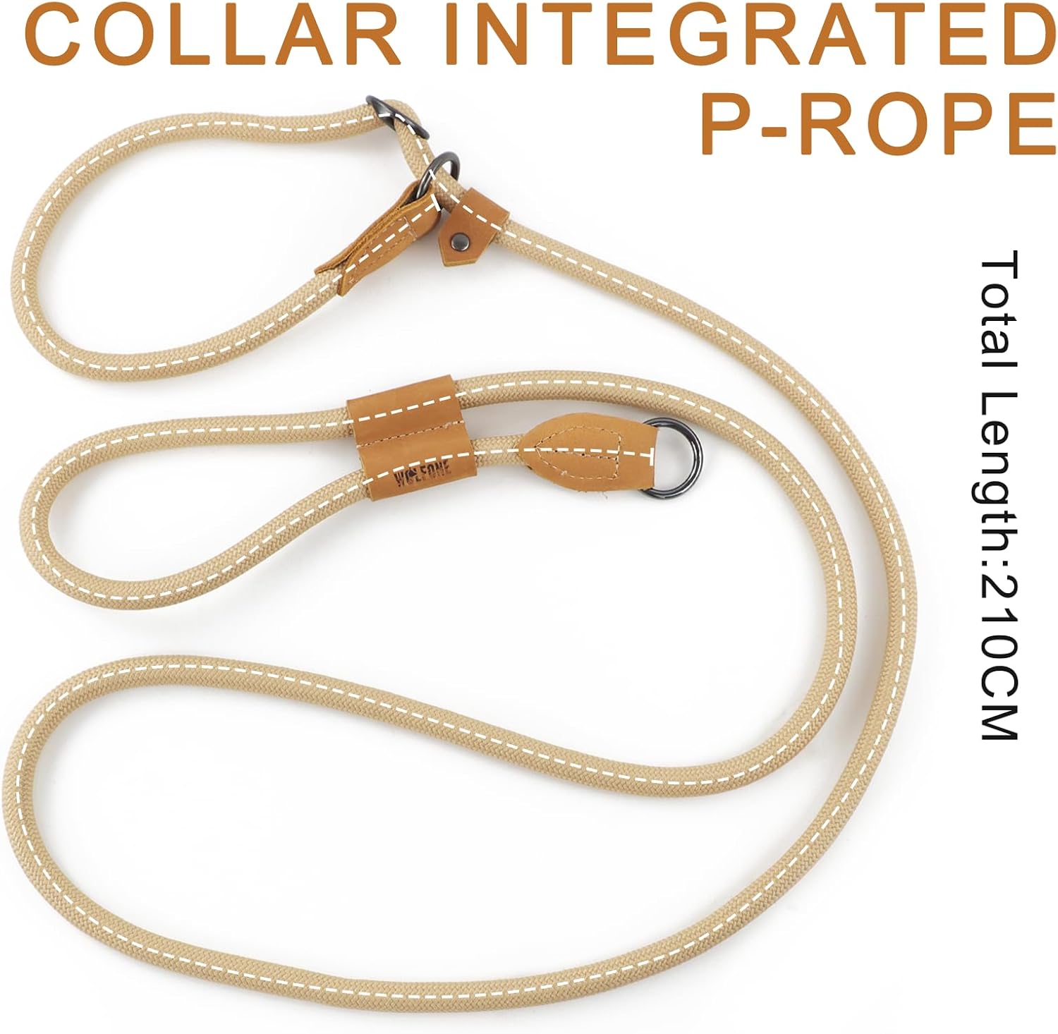 Correa de perro con asa ajustable, manos libres, correa de perro de cuerda fuerte y duradera, cómoda correa de bucle ligera para perros grandes,